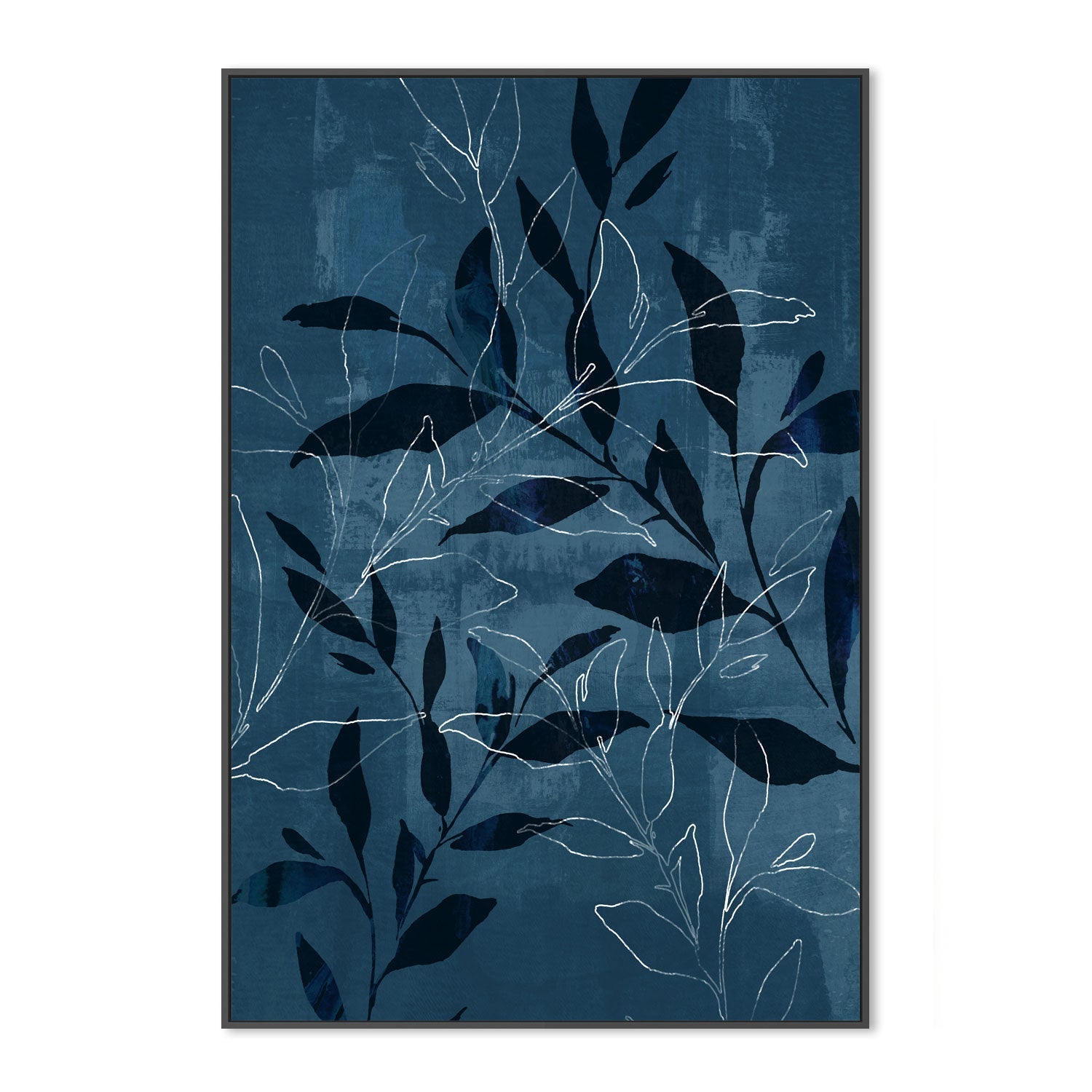 wall-art-print-canvas-poster-framed-Navy Botanical, Style B , By Nina Blue-3