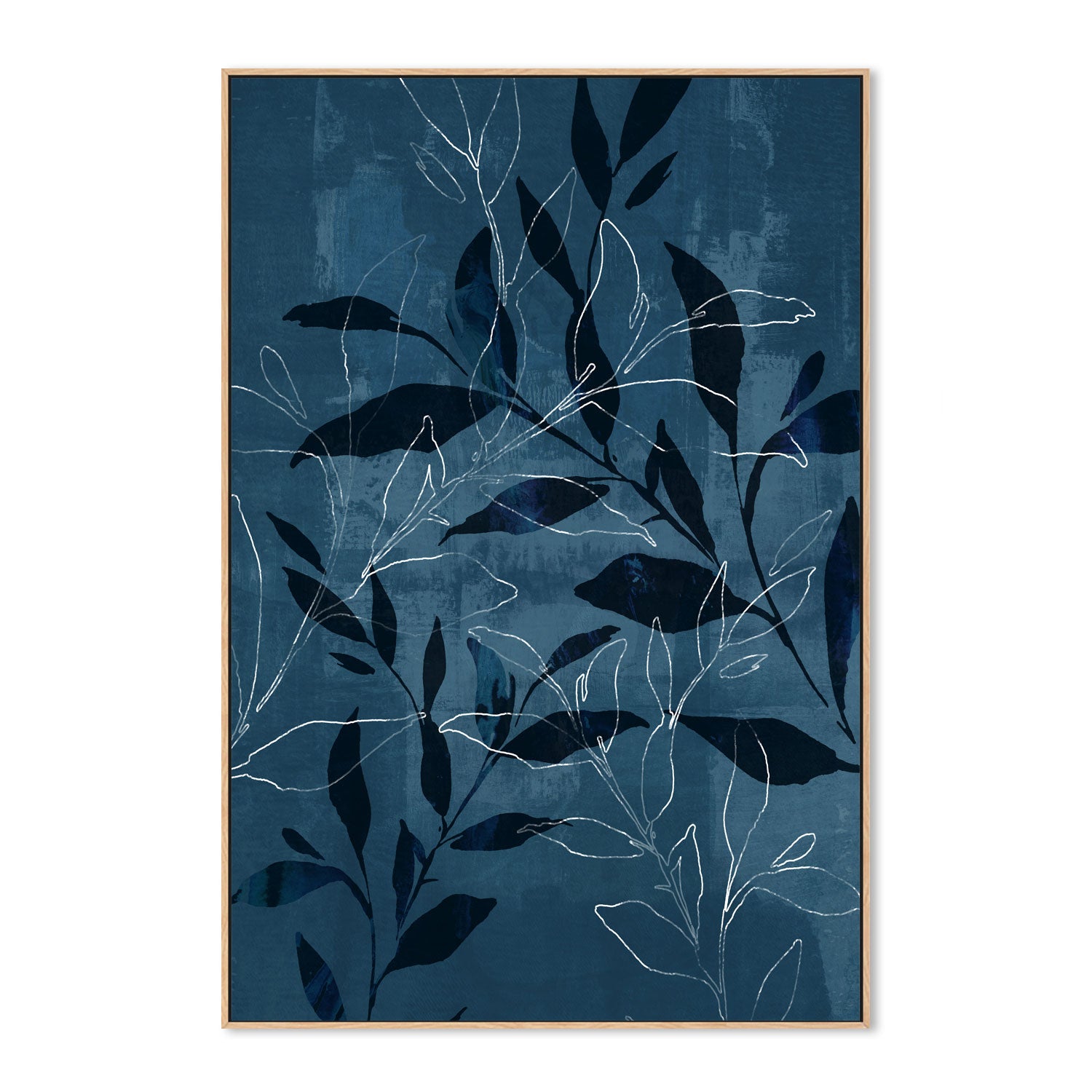 wall-art-print-canvas-poster-framed-Navy Botanical, Style B , By Nina Blue-4