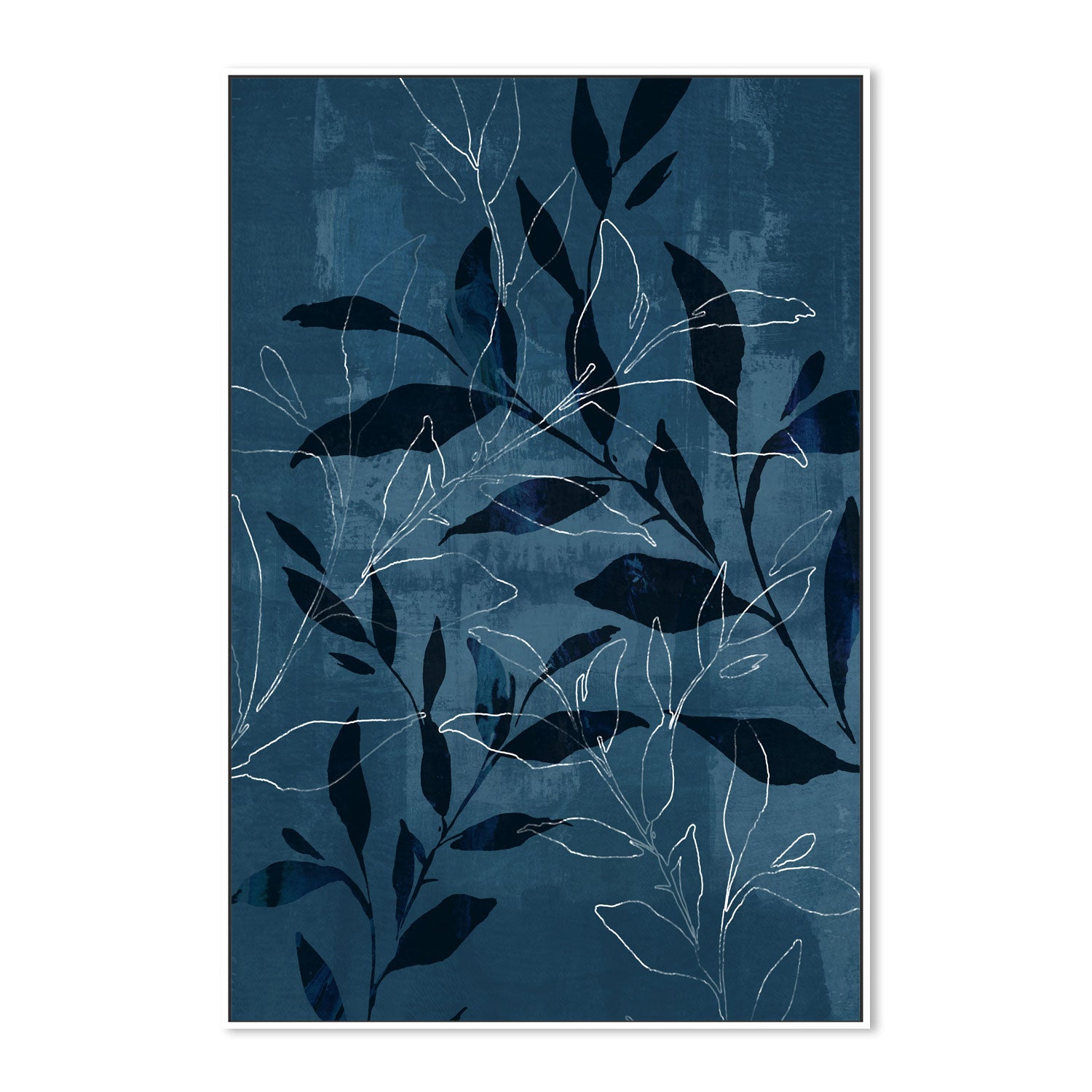 wall-art-print-canvas-poster-framed-Navy Botanical, Style B , By Nina Blue-5