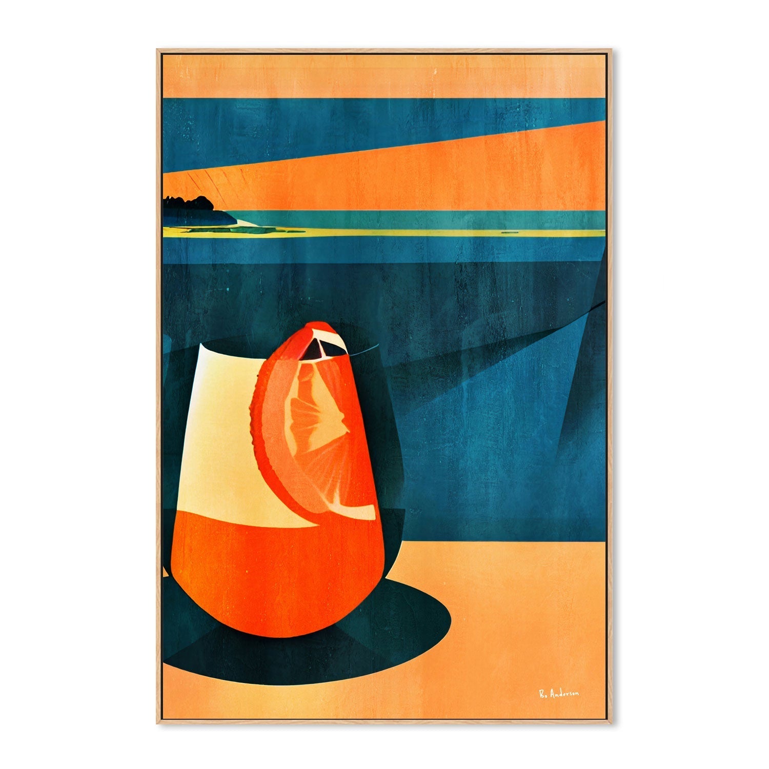 wall-art-print-canvas-poster-framed-Negroni At Sunset , By Bo Anderson-4