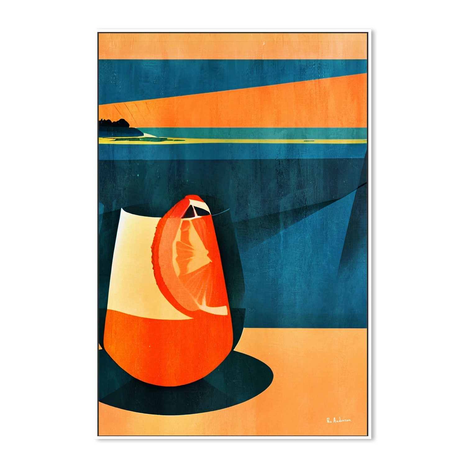 wall-art-print-canvas-poster-framed-Negroni At Sunset , By Bo Anderson-5