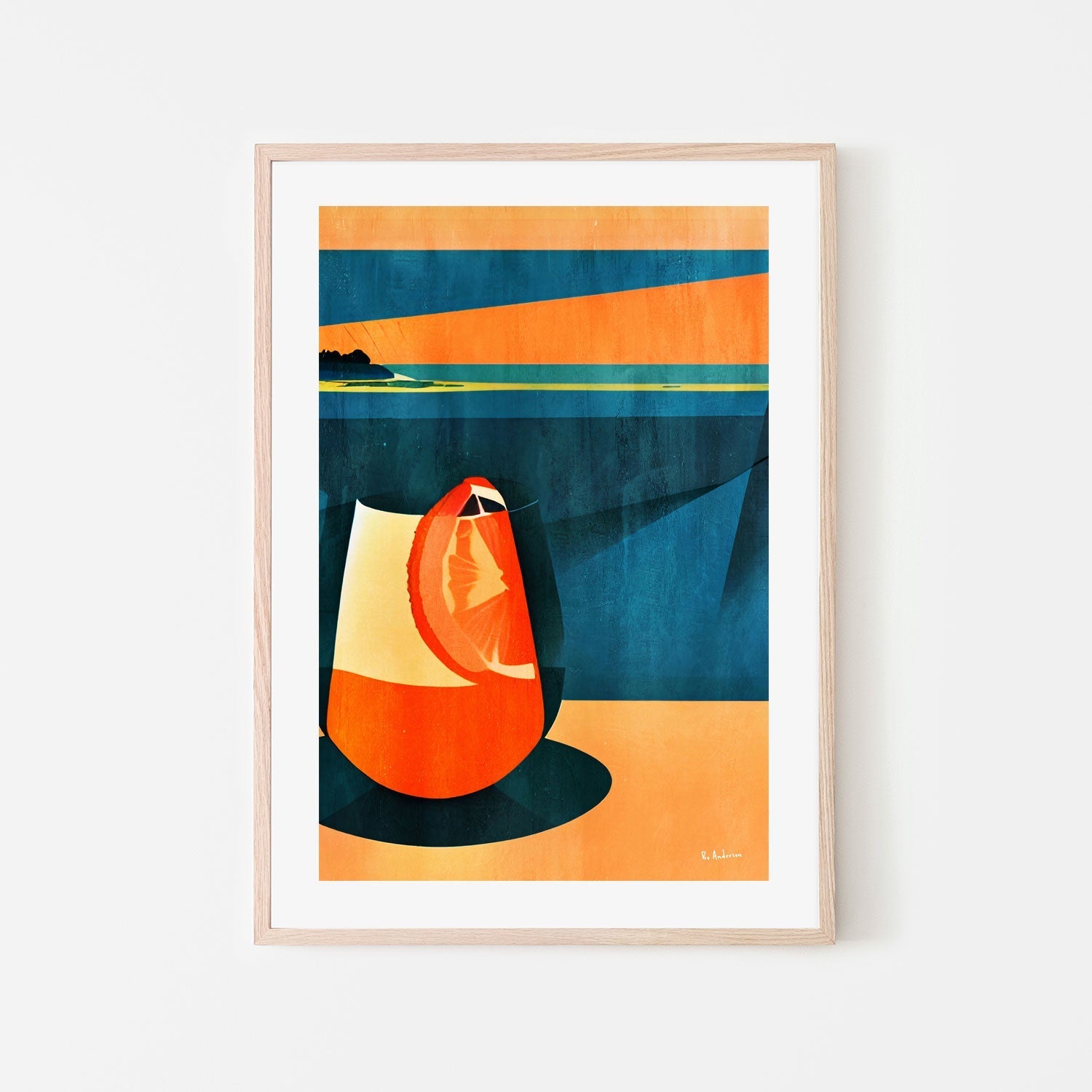 wall-art-print-canvas-poster-framed-Negroni At Sunset , By Bo Anderson-6