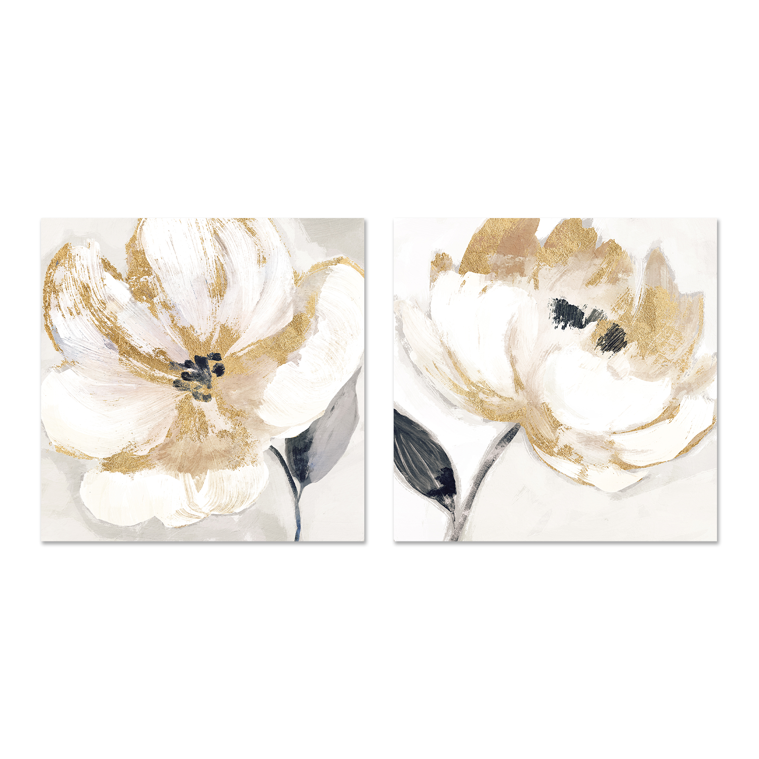 wall-art-print-canvas-poster-framed-Neutral Bloom, Style A & B, Set of 2 , By Nina Blue-1