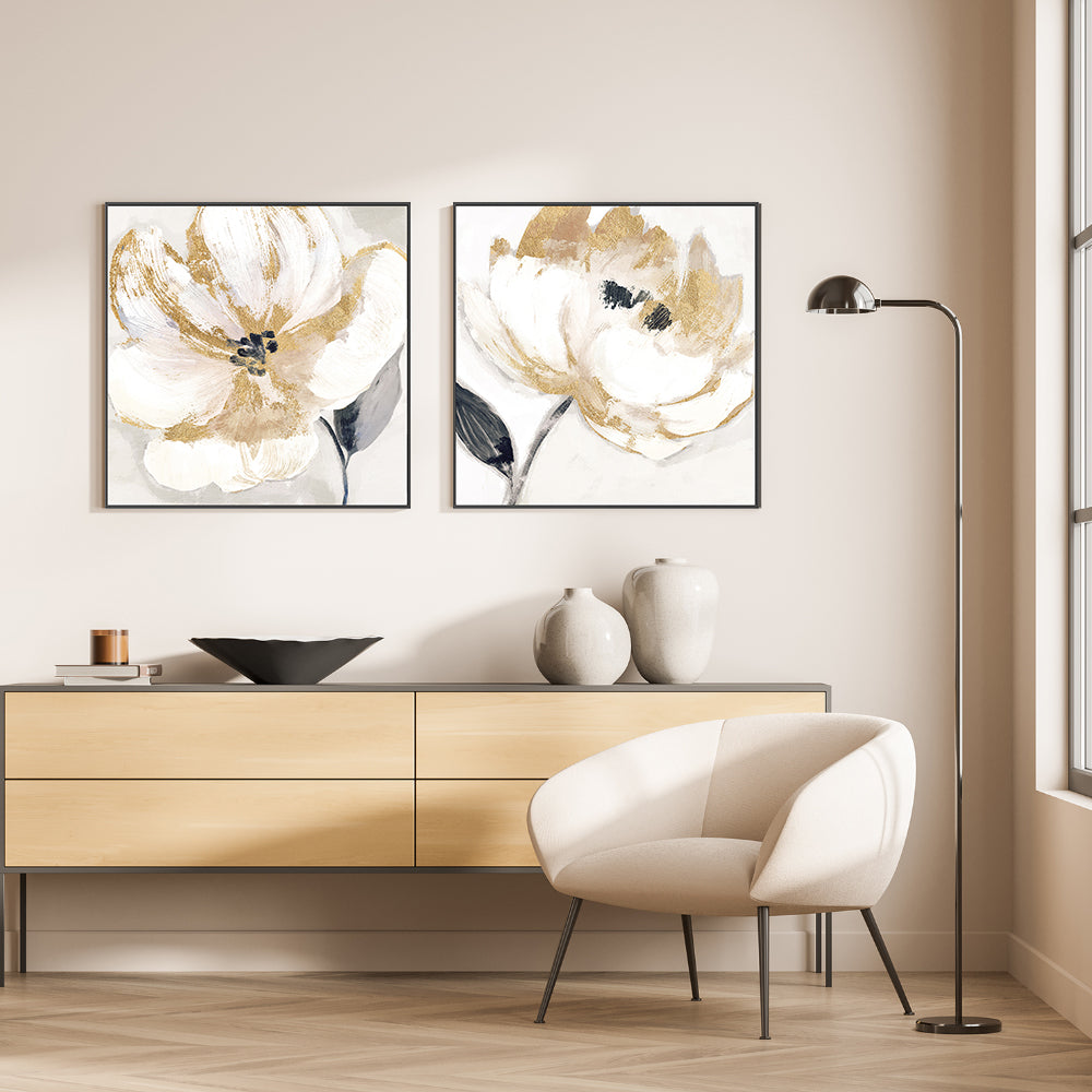 wall-art-print-canvas-poster-framed-Neutral Bloom, Style A & B, Set of 2 , By Nina Blue-2