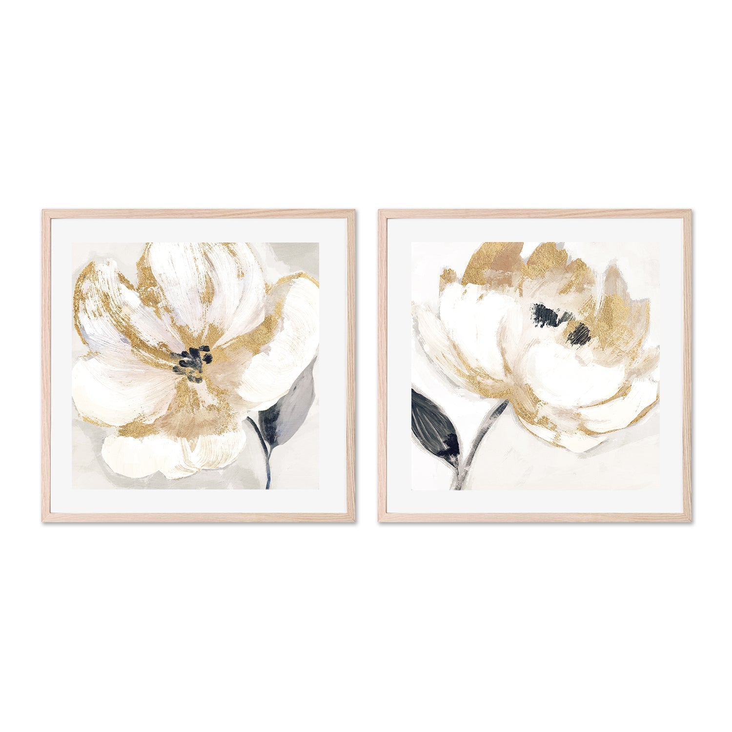 wall-art-print-canvas-poster-framed-Neutral Bloom, Style A & B, Set of 2 , By Nina Blue-6