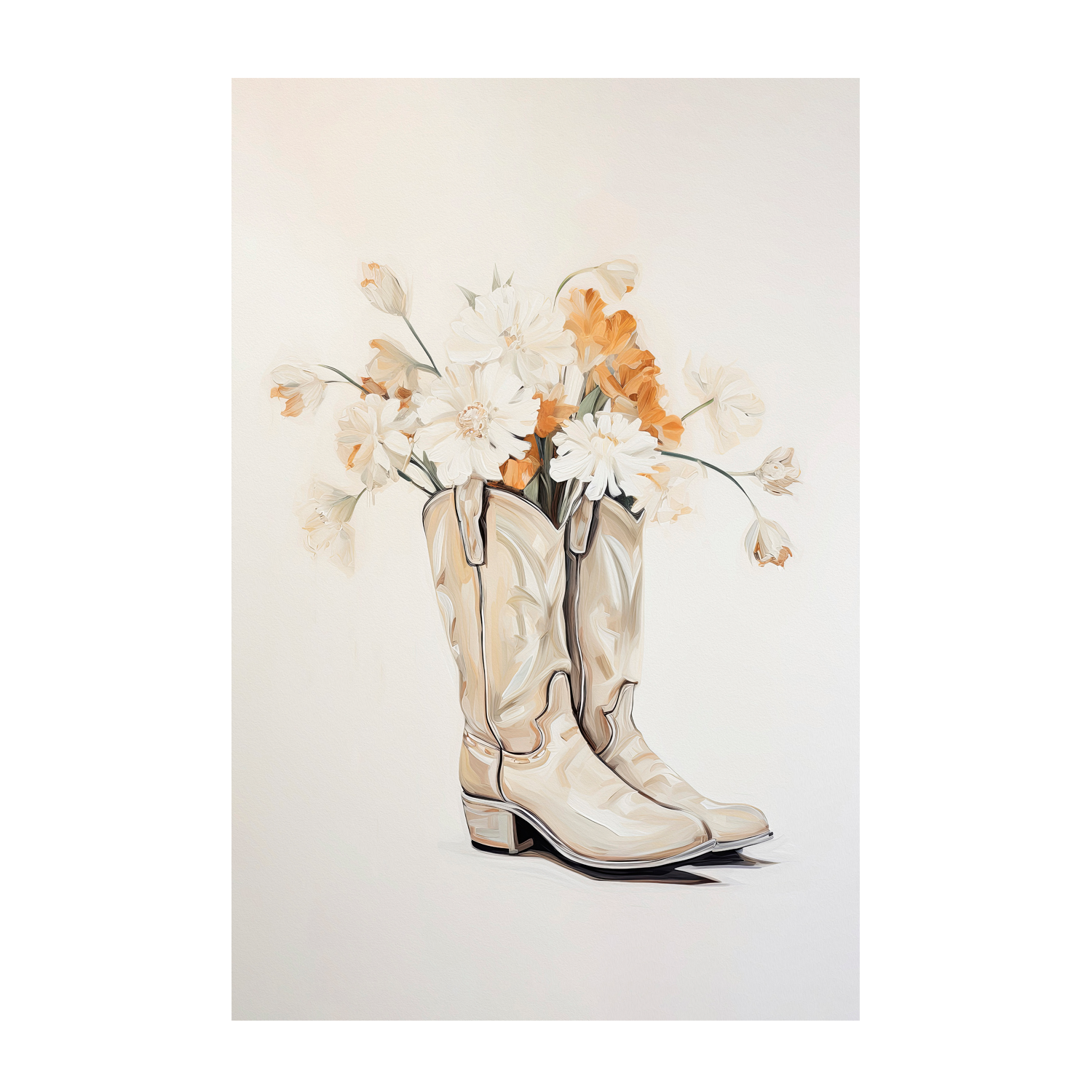 wall-art-print-canvas-poster-framed-Neutral Boots , By Lady Hana-1