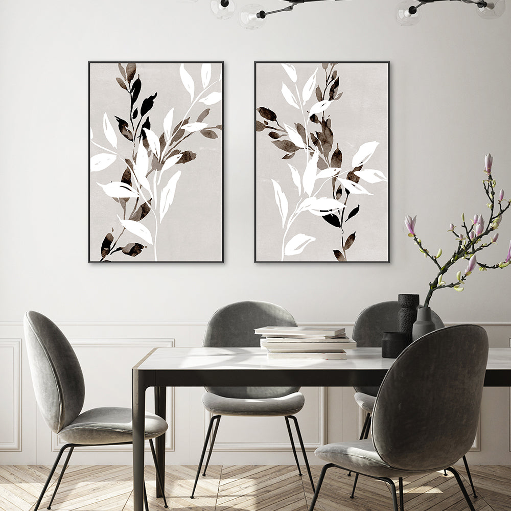 wall-art-print-canvas-poster-framed-Neutral Botanical, Style A & B, Set of 2 , By Nina Blue-7