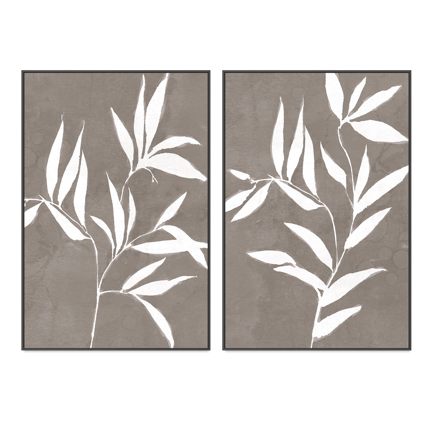 wall-art-print-canvas-poster-framed-Neutral Botanical, Style C & D, Set of 2 , By Nina Blue-3