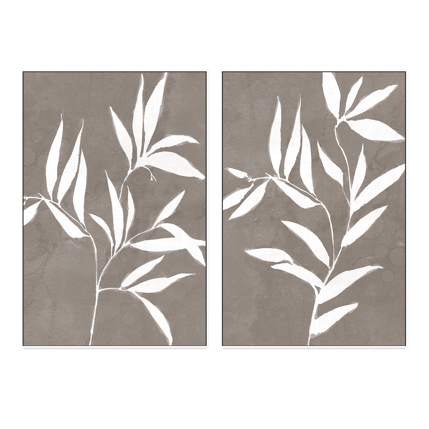 wall-art-print-canvas-poster-framed-Neutral Botanical, Style C & D, Set of 2 , By Nina Blue-5