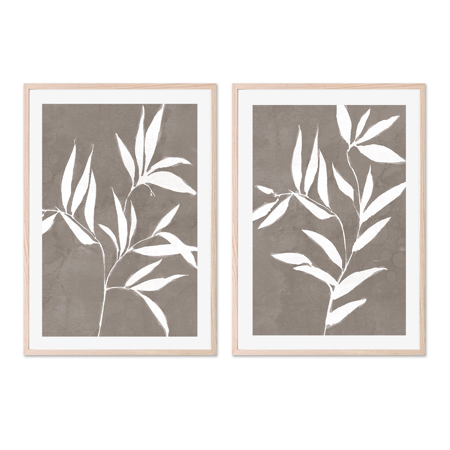 wall-art-print-canvas-poster-framed-Neutral Botanical, Style C & D, Set of 2 , By Nina Blue-6