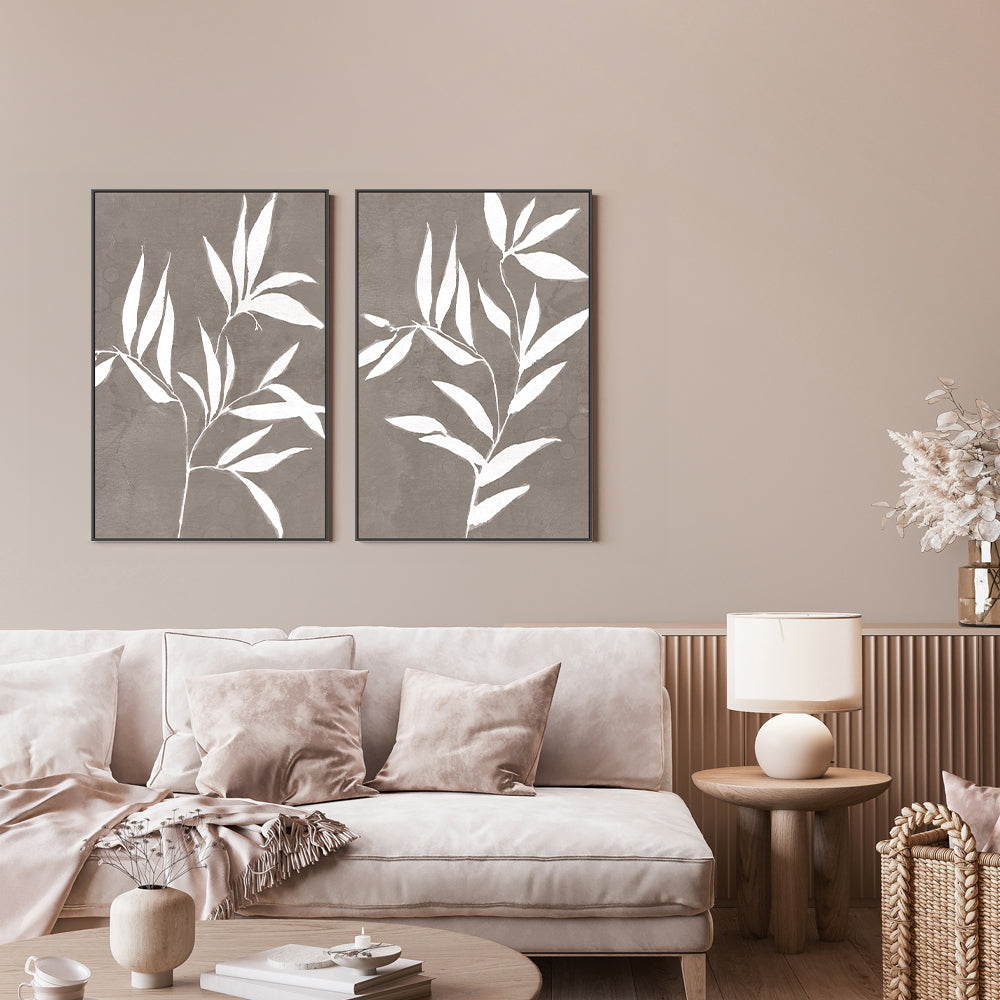 wall-art-print-canvas-poster-framed-Neutral Botanical, Style C & D, Set of 2 , By Nina Blue-7