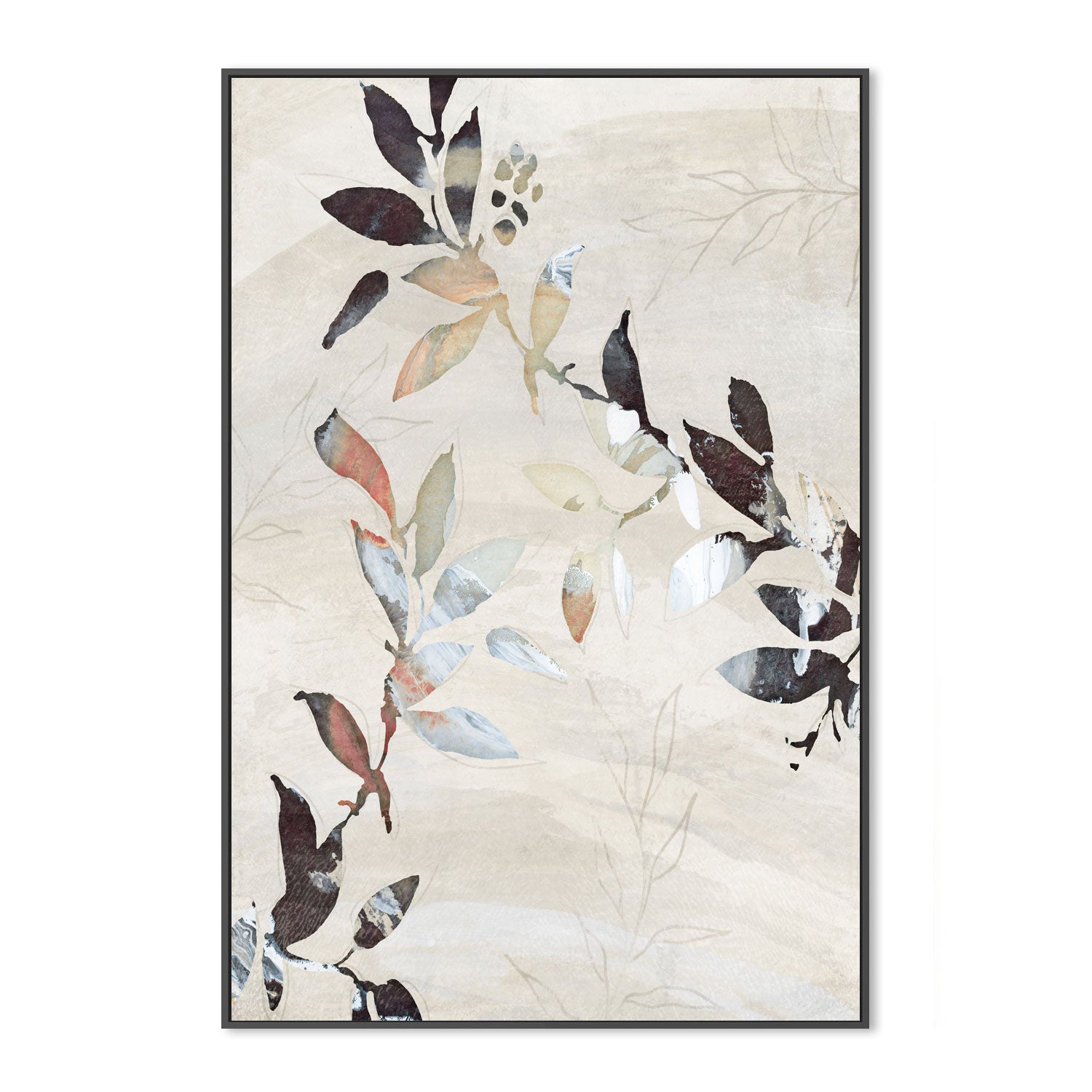 wall-art-print-canvas-poster-framed-Neutral Botanical, Style F , By Nina Blue-3