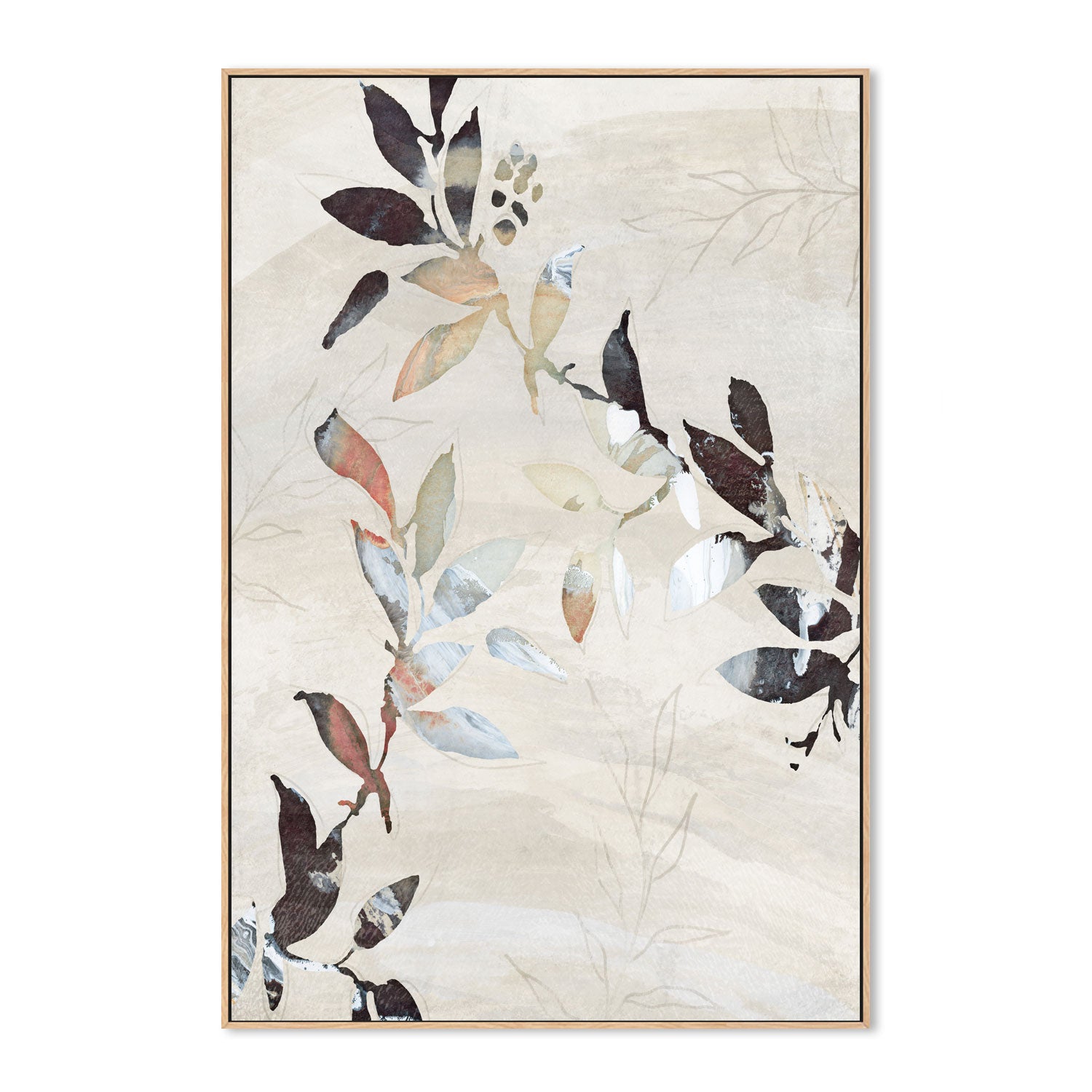 wall-art-print-canvas-poster-framed-Neutral Botanical, Style F , By Nina Blue-4