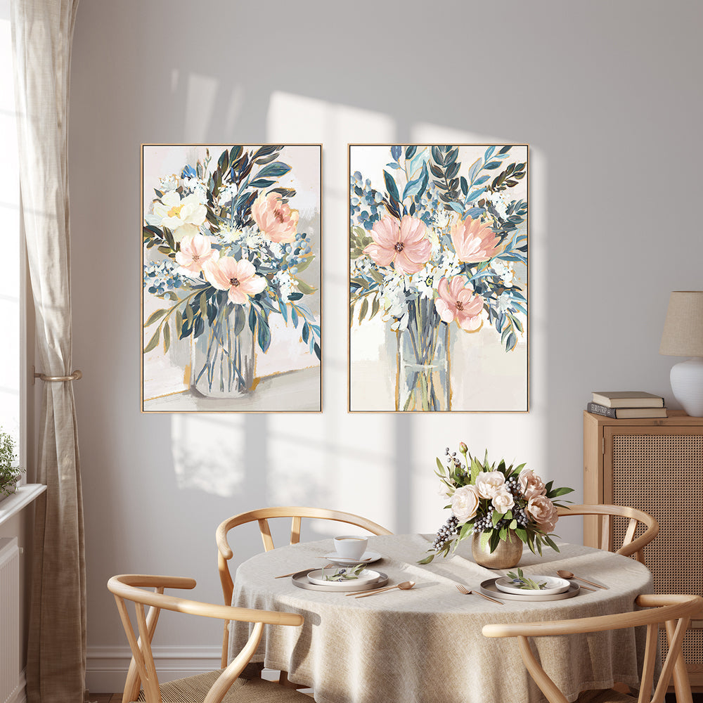 wall-art-print-canvas-poster-framed-Neutral Bouquet, Style A & B, Set of 2 , By Nina Blue-7