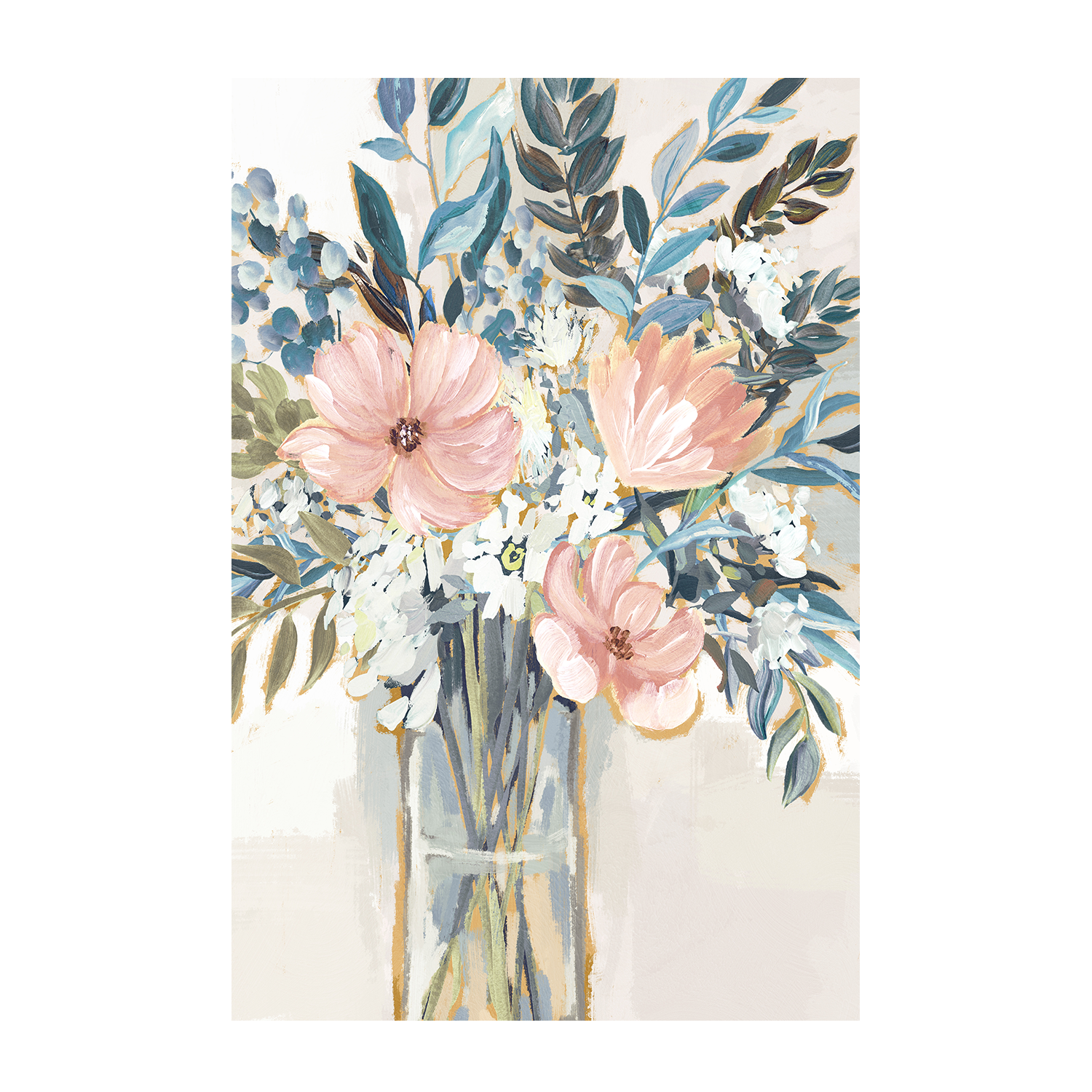 wall-art-print-canvas-poster-framed-Neutral Bouquet, Style A & B, Set of 2 , By Nina Blue-9