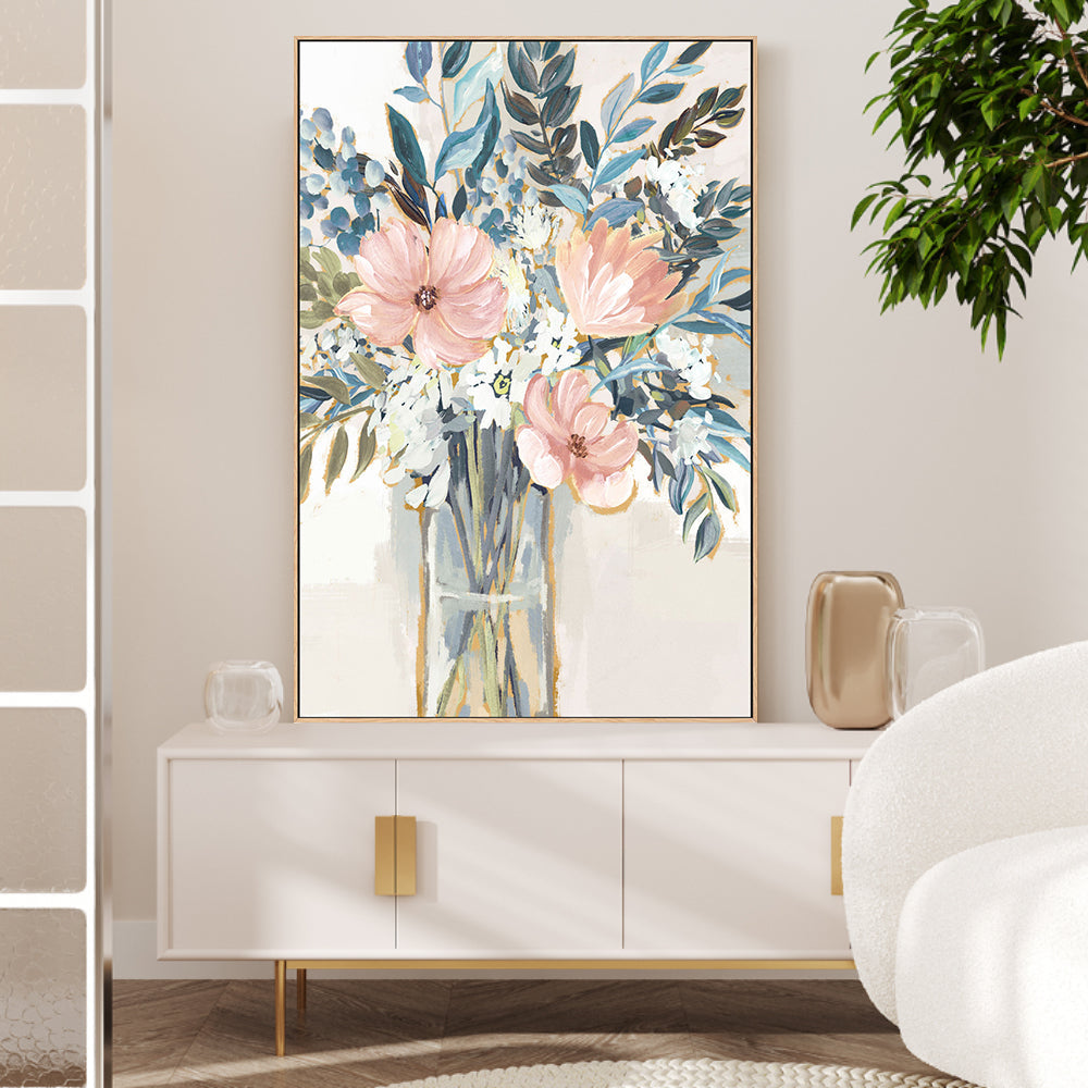 wall-art-print-canvas-poster-framed-Neutral Bouquet, Style B , By Nina Blue-2