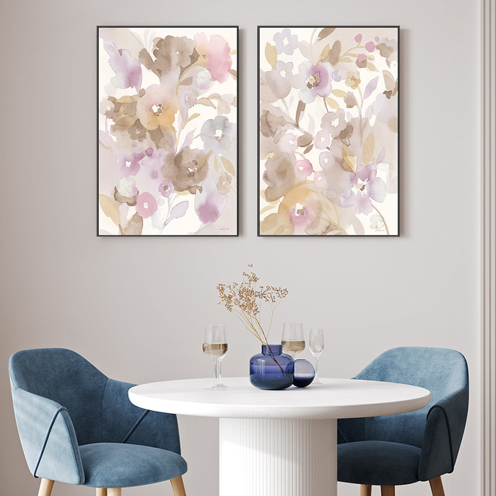 wall-art-print-canvas-poster-framed-Neutral Garden, Style A & B, Set Of 2 , By Danhui Nai-1