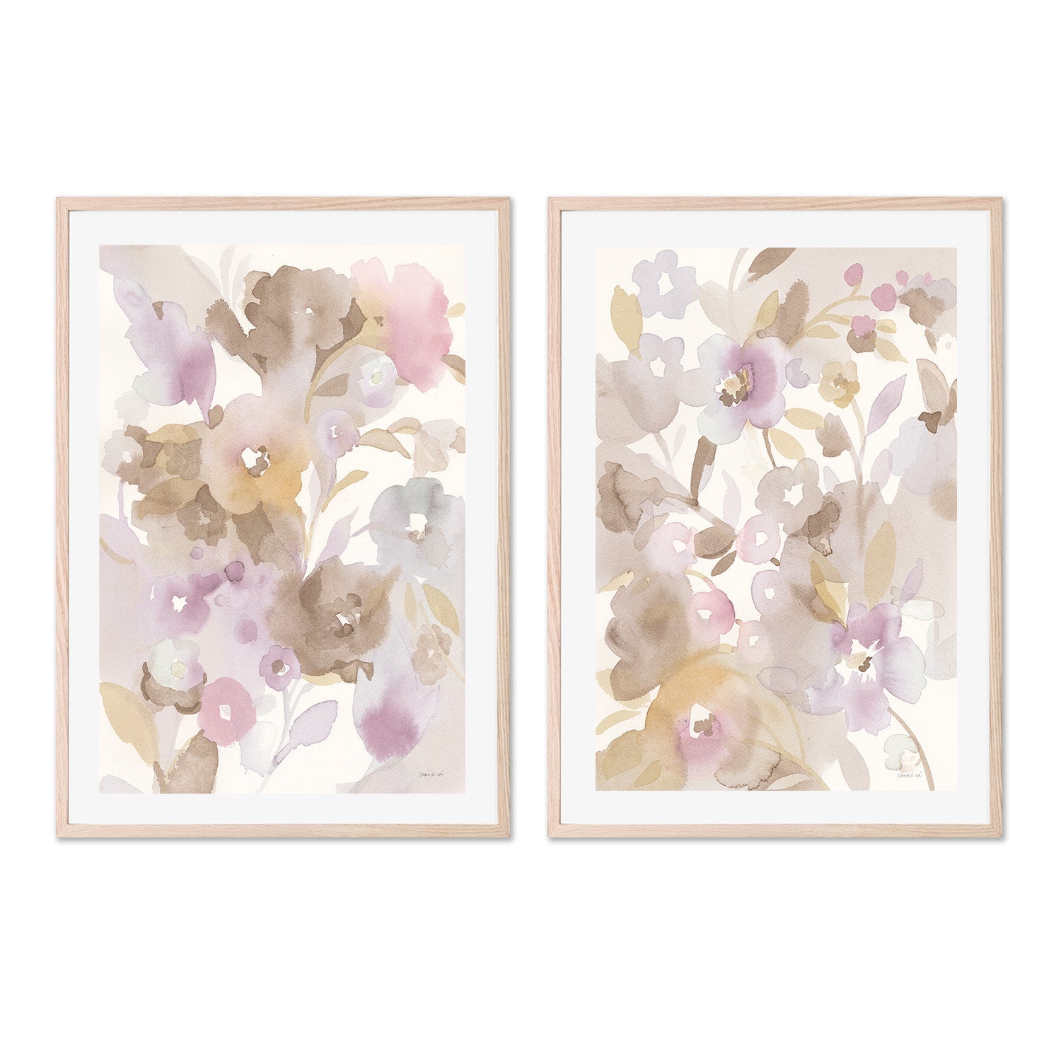 wall-art-print-canvas-poster-framed-Neutral Garden, Style A & B, Set Of 2 , By Danhui Nai-6