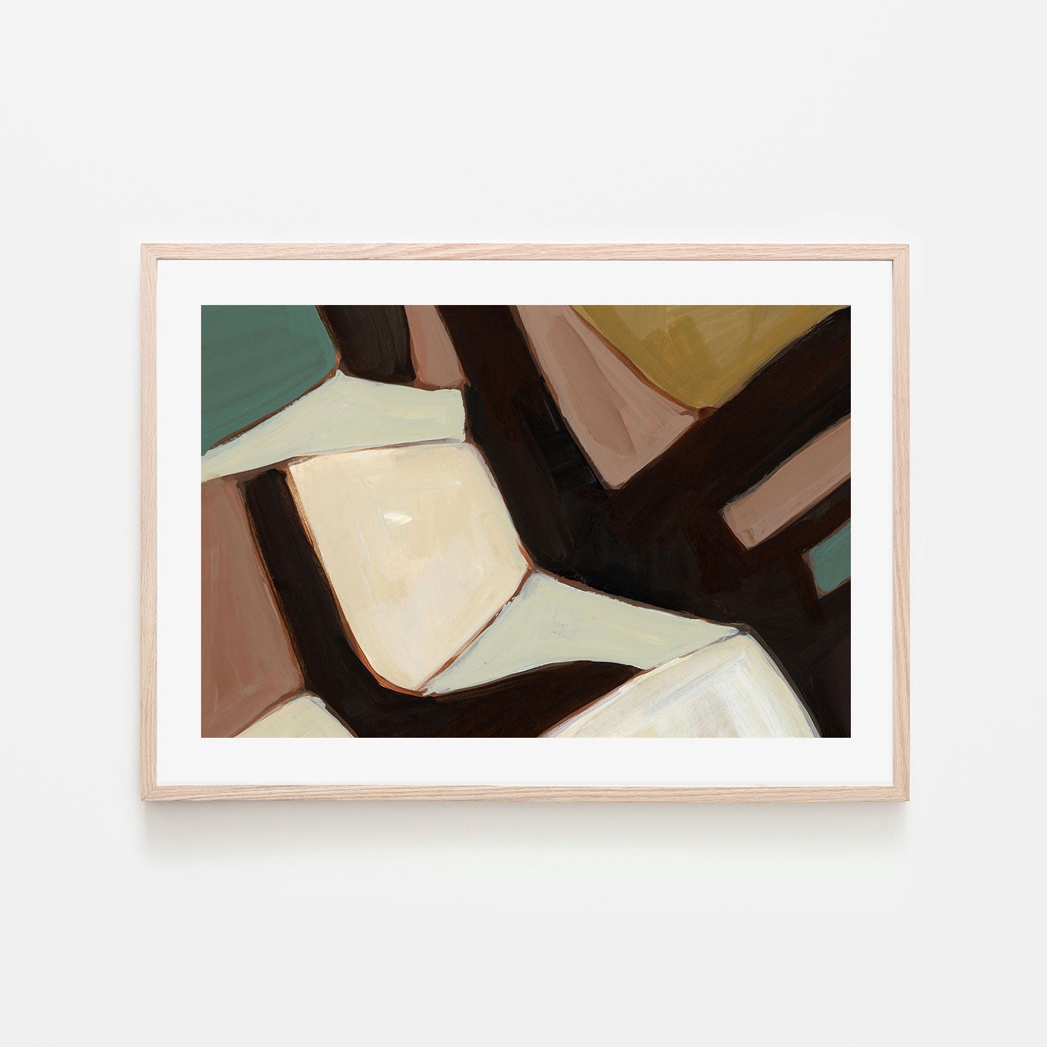 wall-art-print-canvas-poster-framed-Neutral Geometry, Style G-by-Emily Wood-Gioia Wall Art