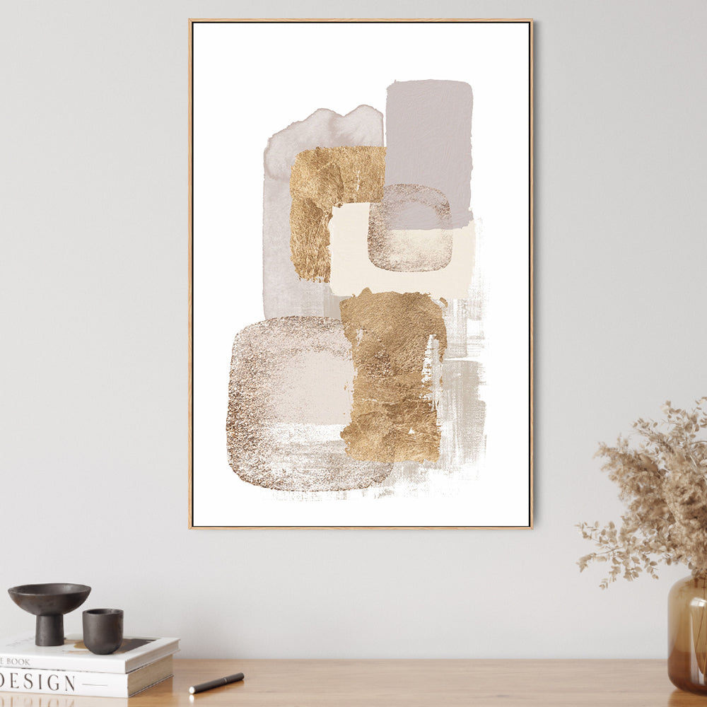 wall-art-print-canvas-poster-framed-Neutral Gold, Style C , By Sally Ann Moss-GIOIA-WALL-ART