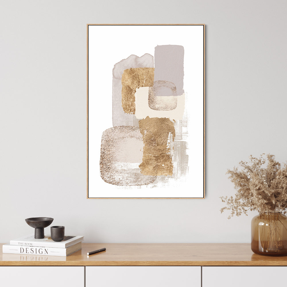 wall-art-print-canvas-poster-framed-Neutral Gold, Style C , By Sally Ann Moss-GIOIA-WALL-ART