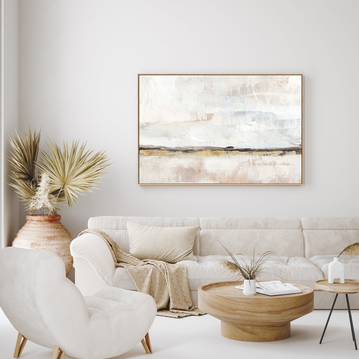 wall-art-print-canvas-poster-framed-Neutral Horizon , By Nina Blue-7