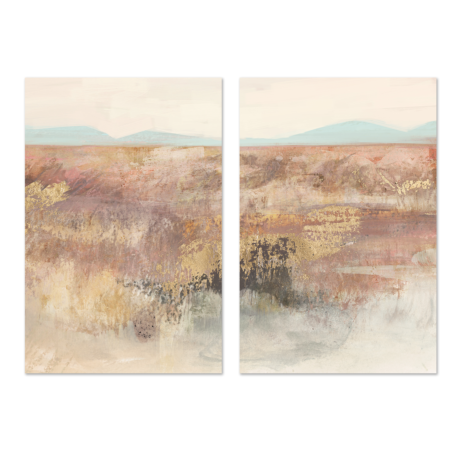 wall-art-print-canvas-poster-framed-Neutral Landscape, Style A & B, Set of 2 , By Nina Blue-1