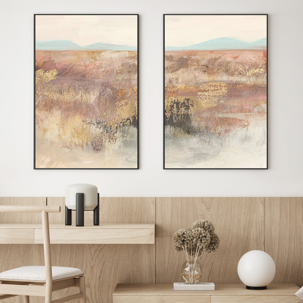 wall-art-print-canvas-poster-framed-Neutral Landscape, Style A & B, Set of 2 , By Nina Blue-2