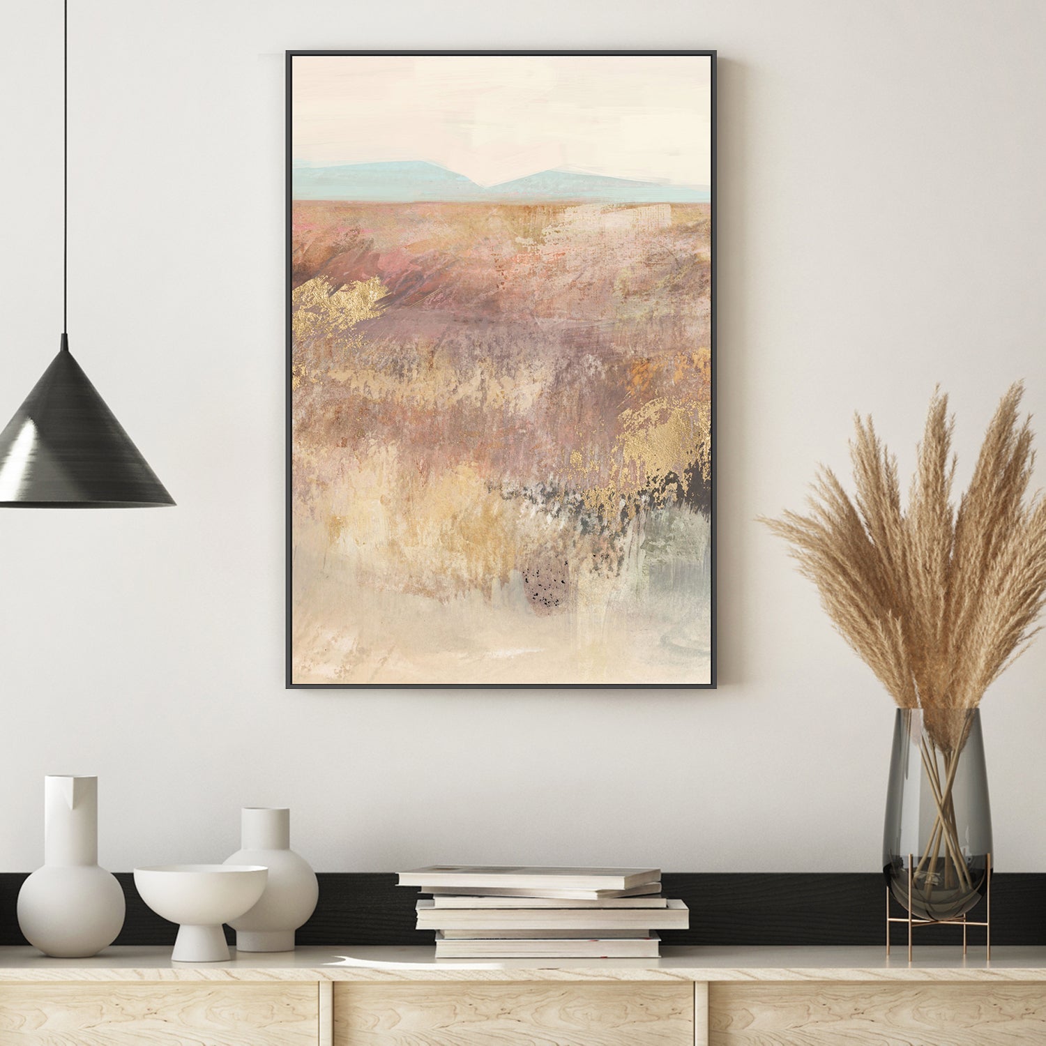 wall-art-print-canvas-poster-framed-Neutral Landscape, Style A , By Nina Blue-2