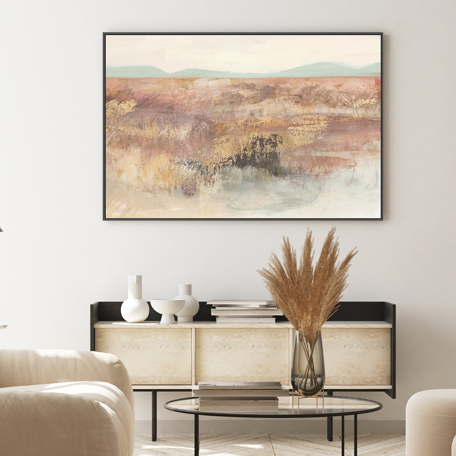 wall-art-print-canvas-poster-framed-Neutral Landscape, Warm Tones , By Nina Blue-2