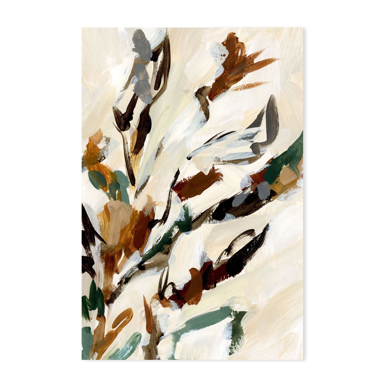 wall-art-print-canvas-poster-framed-Neutral Shrubbery, Style A, B & C, Set of 3-by-Emily Wood-Gioia Wall Art