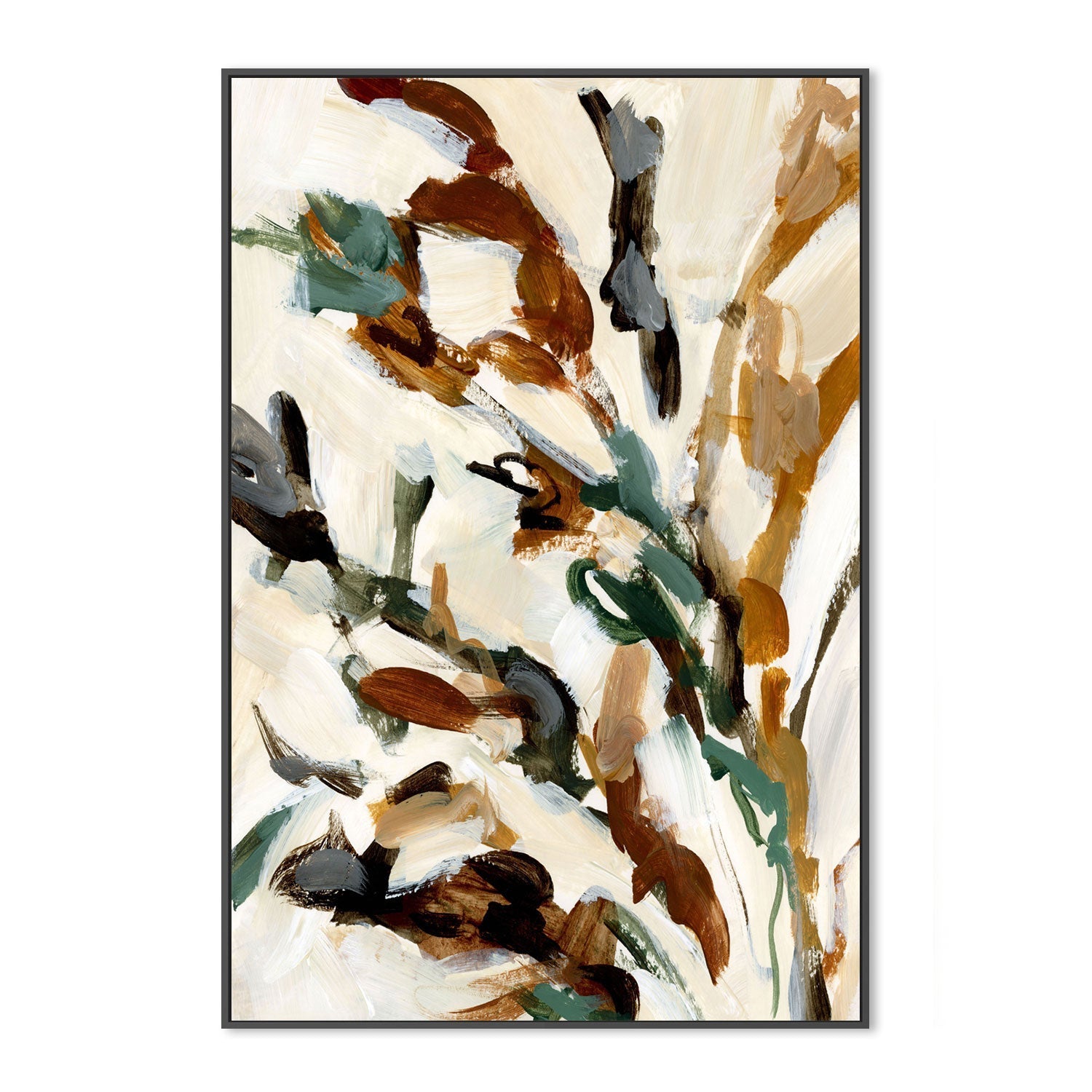 wall-art-print-canvas-poster-framed-Neutral Shrubbery, Style C-by-Emily Wood-Gioia Wall Art