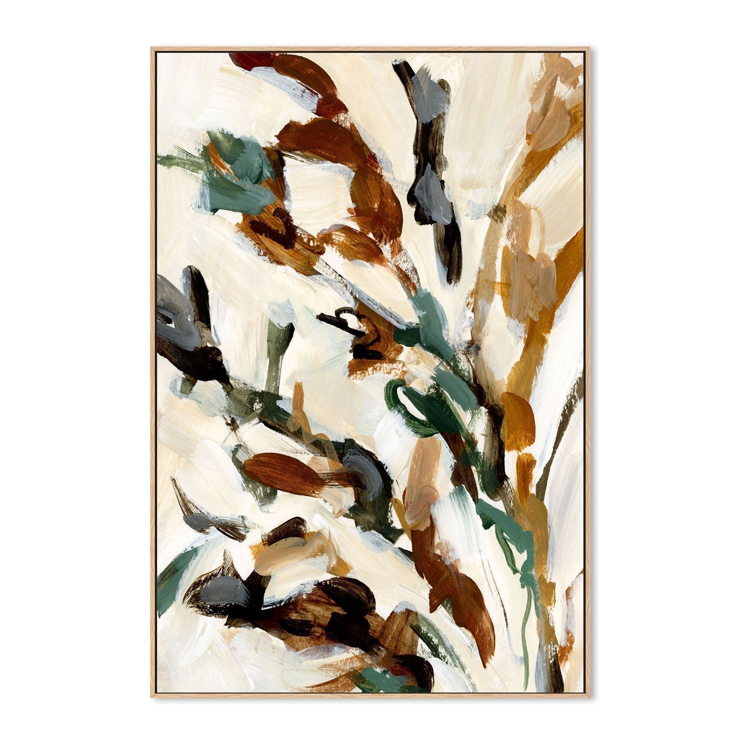 wall-art-print-canvas-poster-framed-Neutral Shrubbery, Style C-by-Emily Wood-Gioia Wall Art