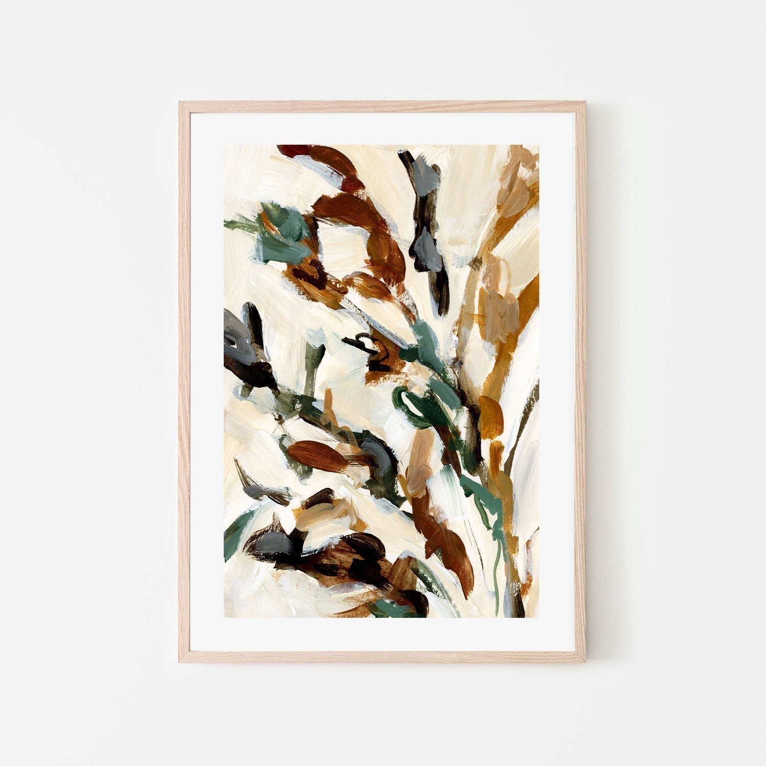 wall-art-print-canvas-poster-framed-Neutral Shrubbery, Style C-by-Emily Wood-Gioia Wall Art