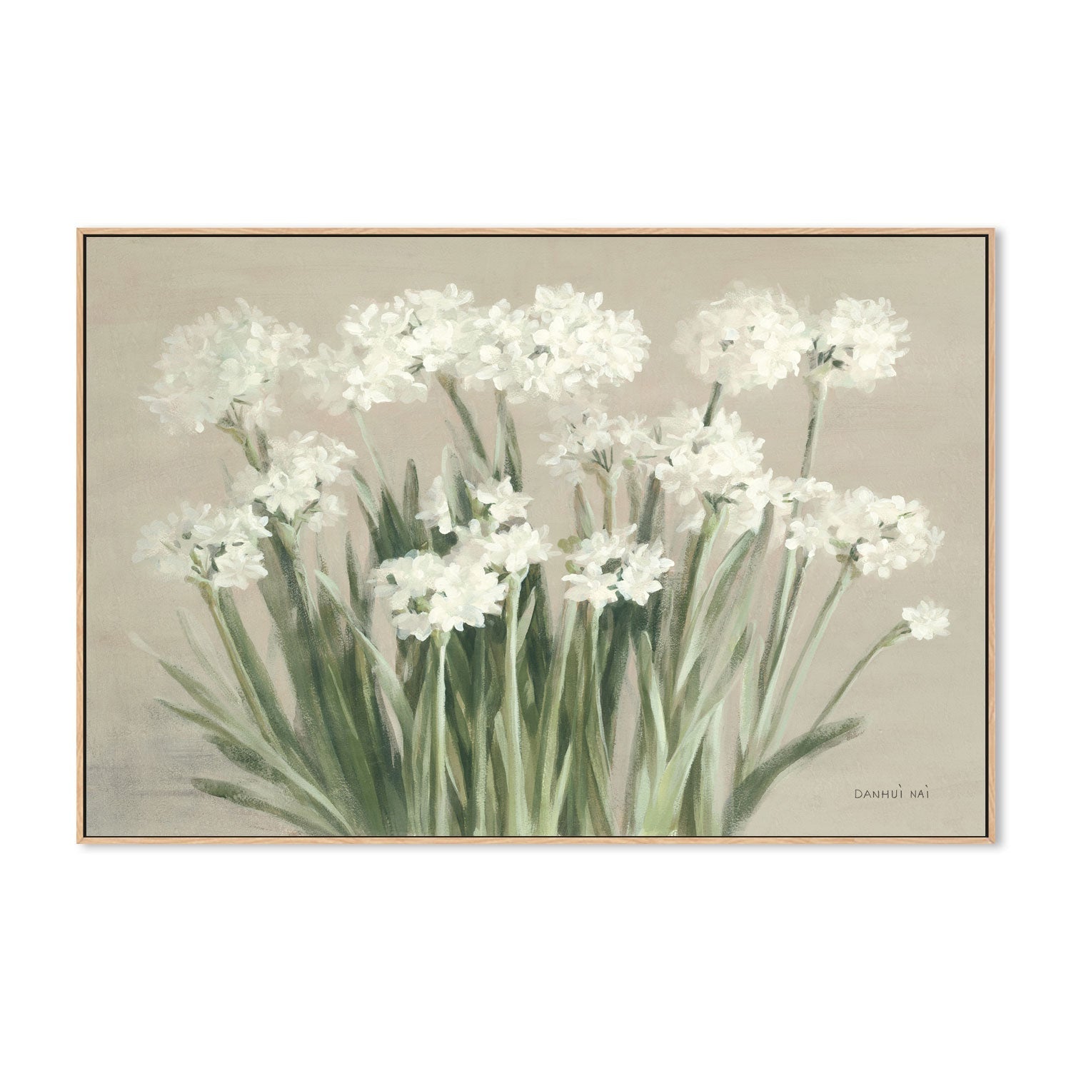 wall-art-print-canvas-poster-framed-Neutral Snowy Paperwhites , By Danhui Nai-4