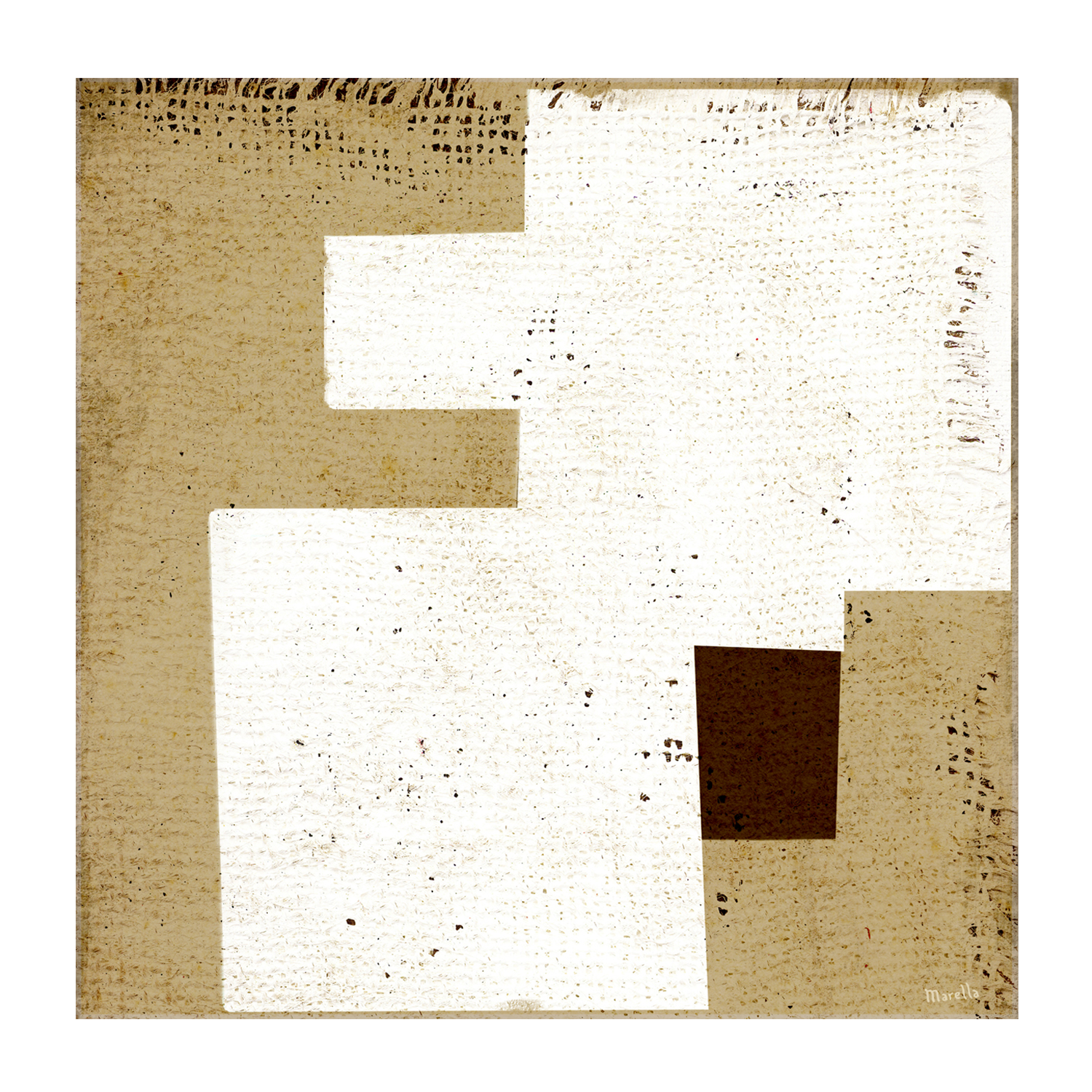 wall-art-print-canvas-poster-framed-Neutral Squares, Style A , By Marco Marella-1