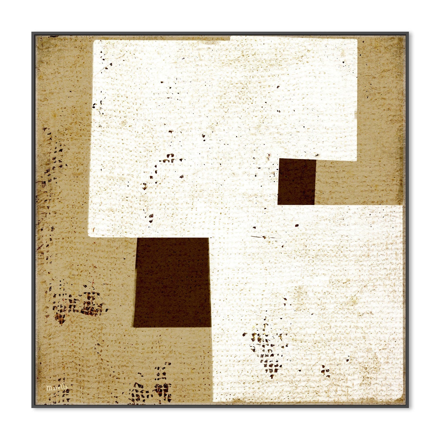 wall-art-print-canvas-poster-framed-Neutral Squares, Style B , By Marco Marella-3