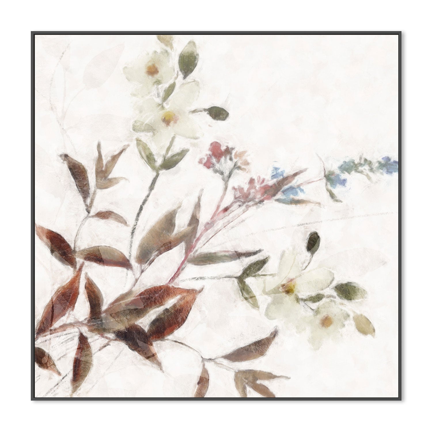 wall-art-print-canvas-poster-framed-Neutral Wild Flowers, Style A , By Nina Blue-3