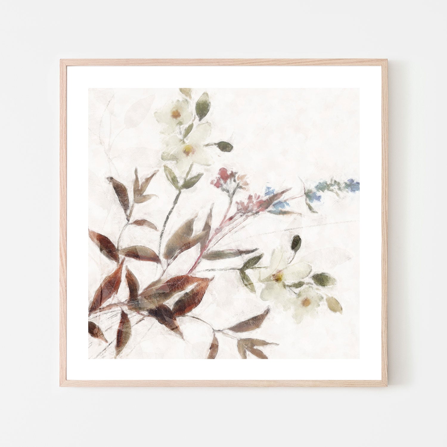 wall-art-print-canvas-poster-framed-Neutral Wild Flowers, Style A , By Nina Blue-6