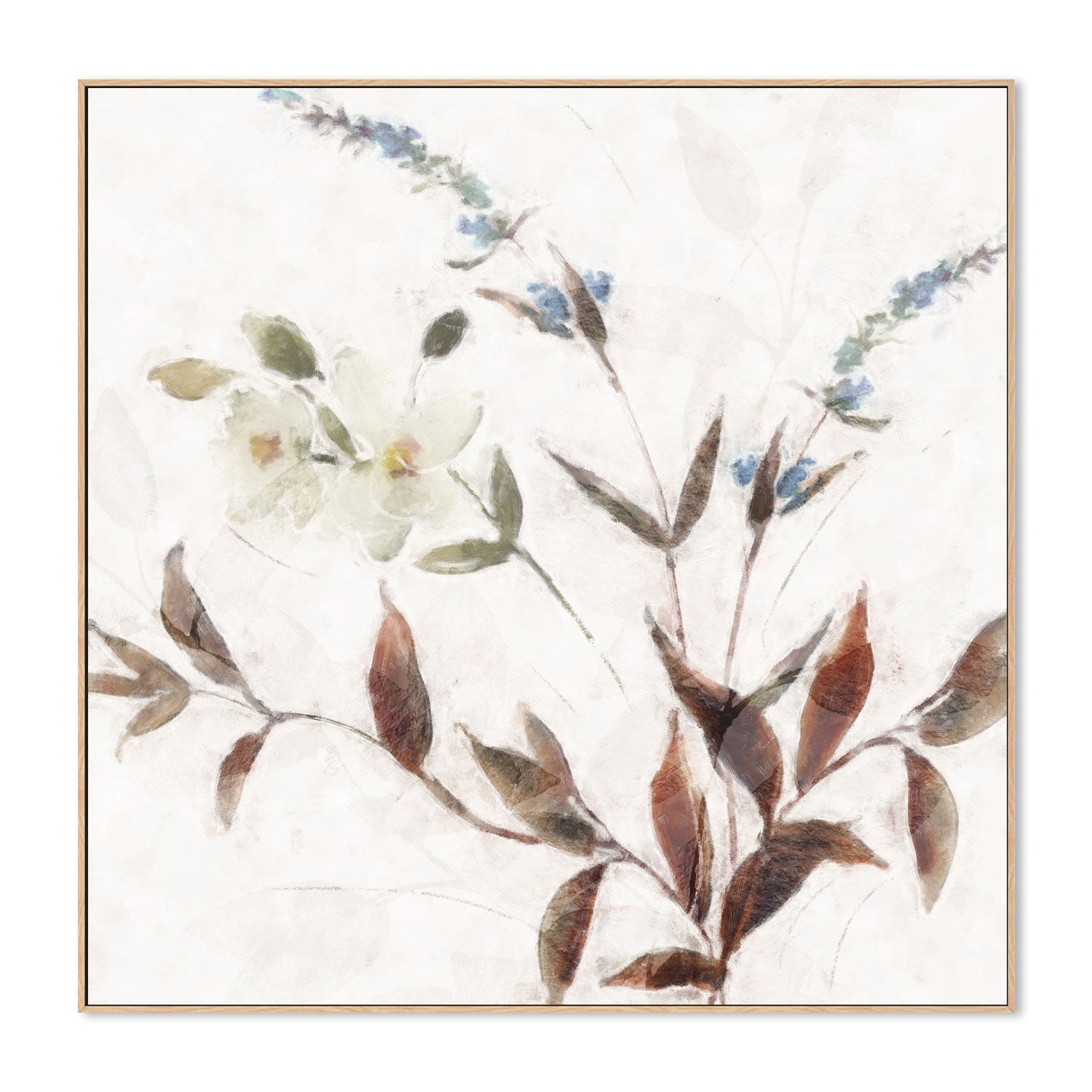 wall-art-print-canvas-poster-framed-Neutral Wild Flowers, Style B , By Nina Blue-4