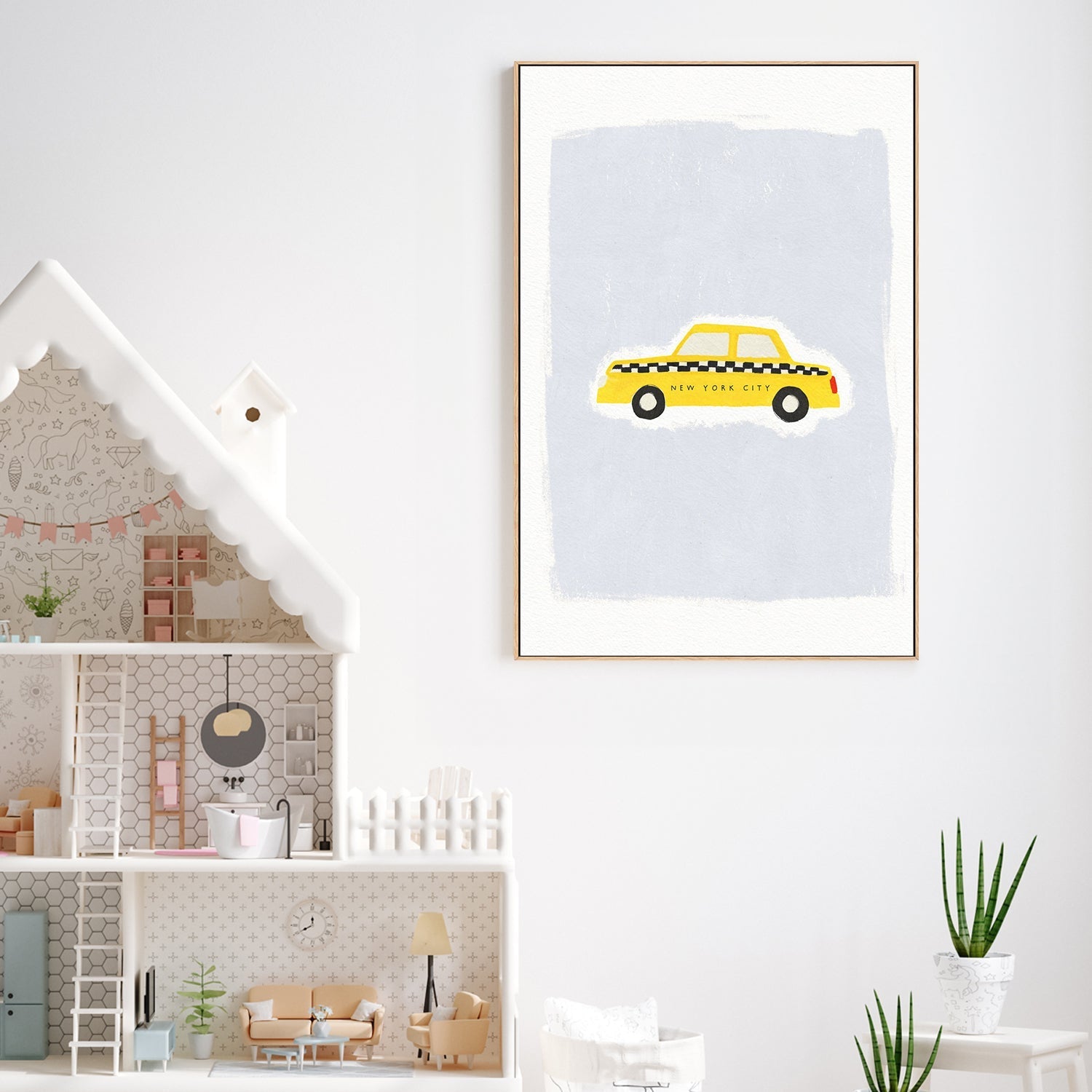 wall-art-print-canvas-poster-framed-NEW YORK CAB , By Leah Straatsma-2