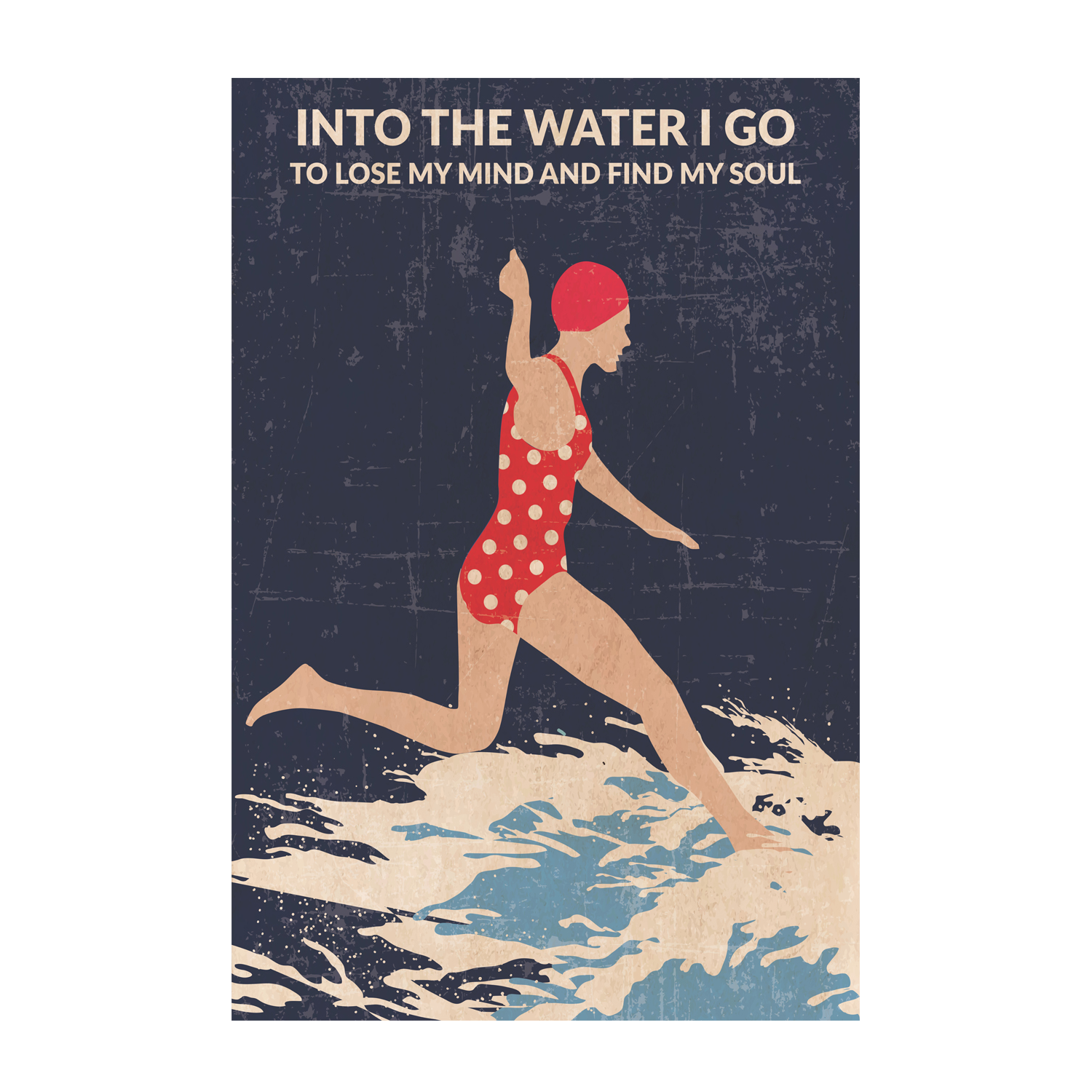 wall-art-print-canvas-poster-framed-Night Swimmer , By Jon Downer-GIOIA-WALL-ART