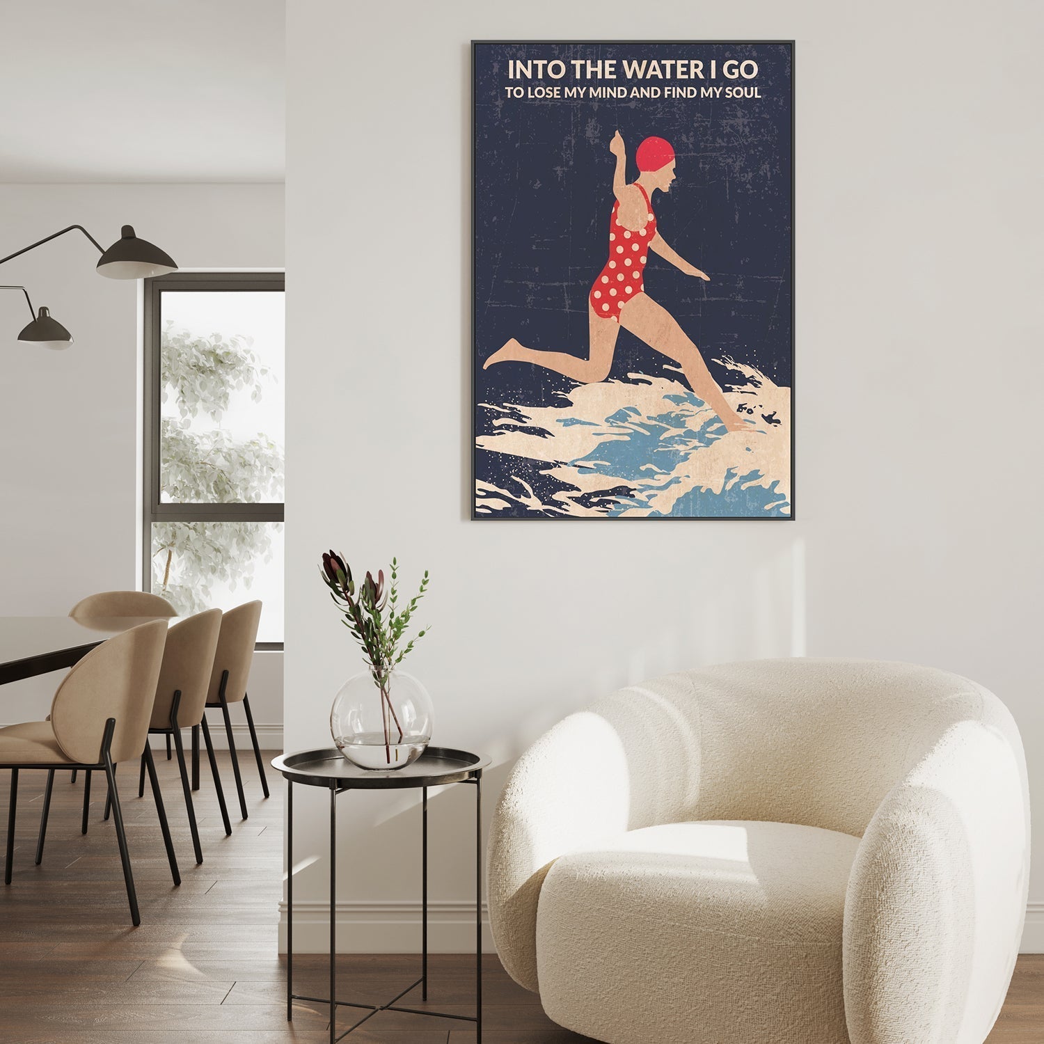 wall-art-print-canvas-poster-framed-Night Swimmer , By Jon Downer-GIOIA-WALL-ART