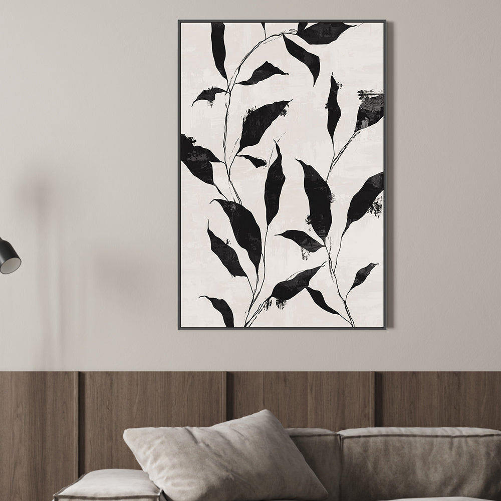 wall-art-print-canvas-poster-framed-Noir Botanical, Style B , By Nina Blue-2