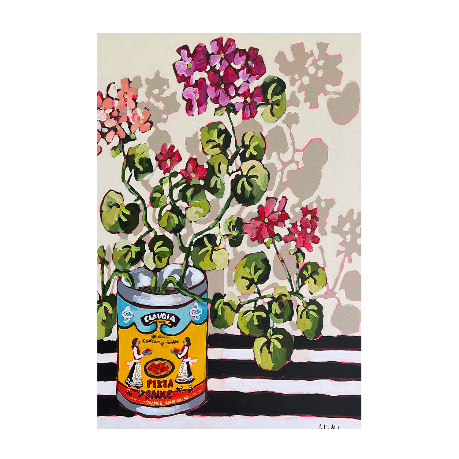 wall-art-print-canvas-poster-framed-Nonna's Geraniums , By Julia Abbey-1