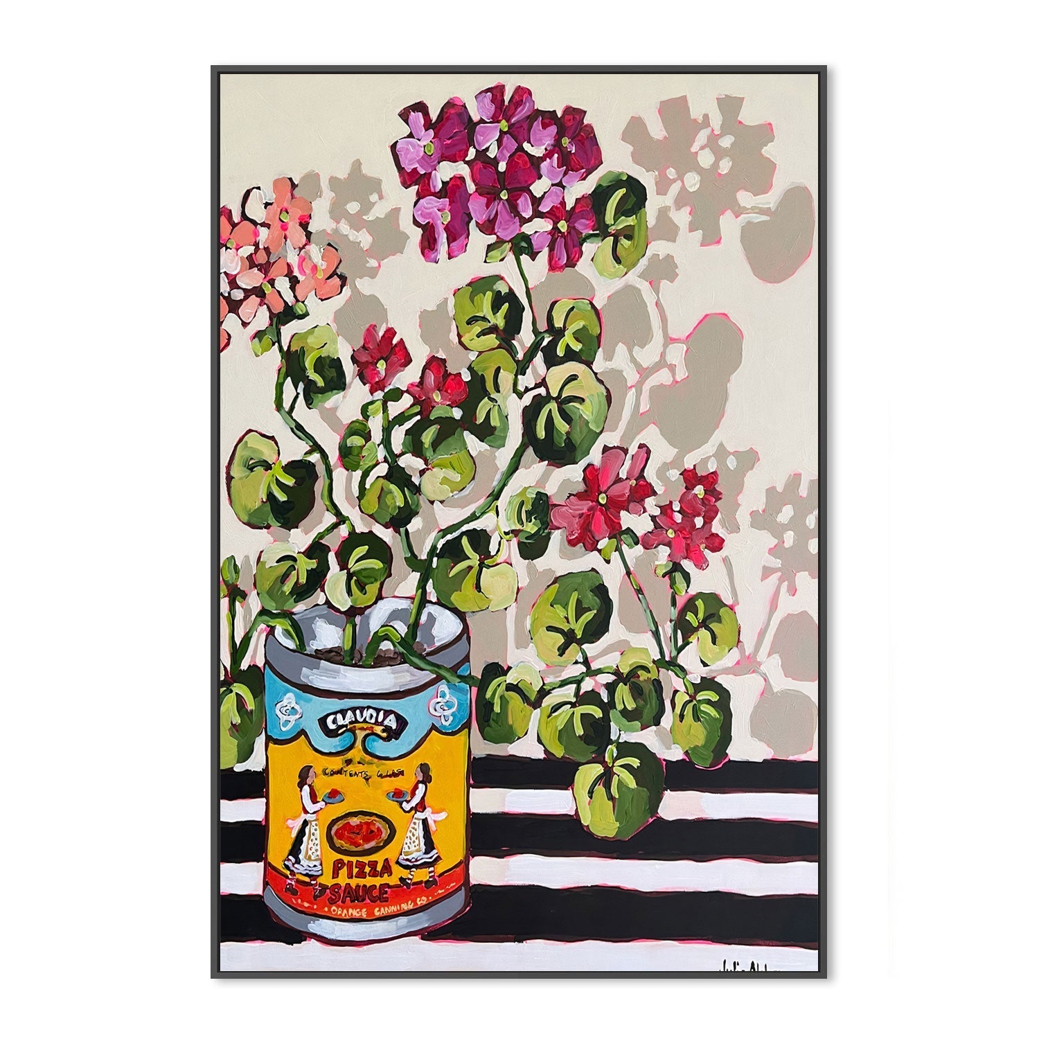 wall-art-print-canvas-poster-framed-Nonna's Geraniums , By Julia Abbey-3