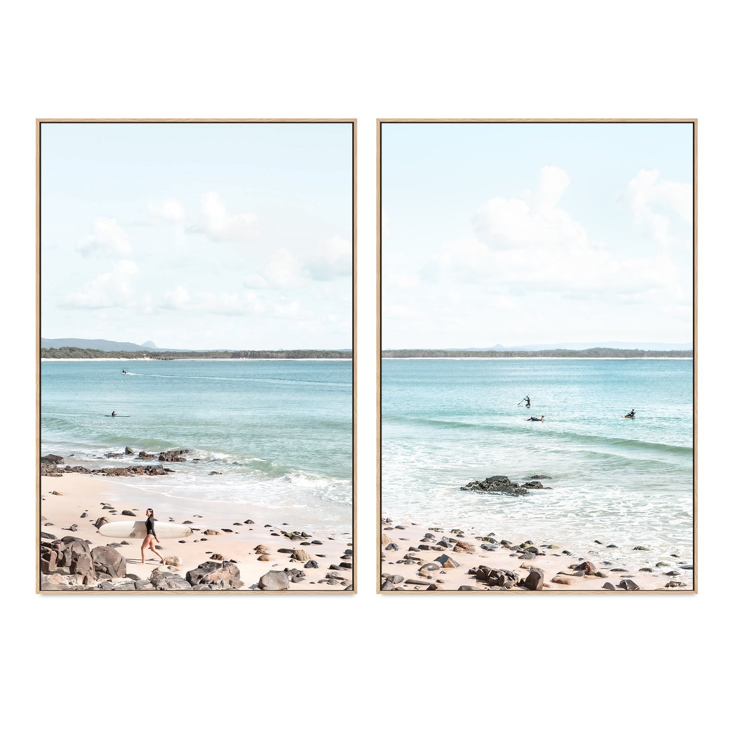 wall-art-print-canvas-poster-framed-Noosa Breeze And Paddle, Set Of 2 , By Tricia Brennan-GIOIA-WALL-ART