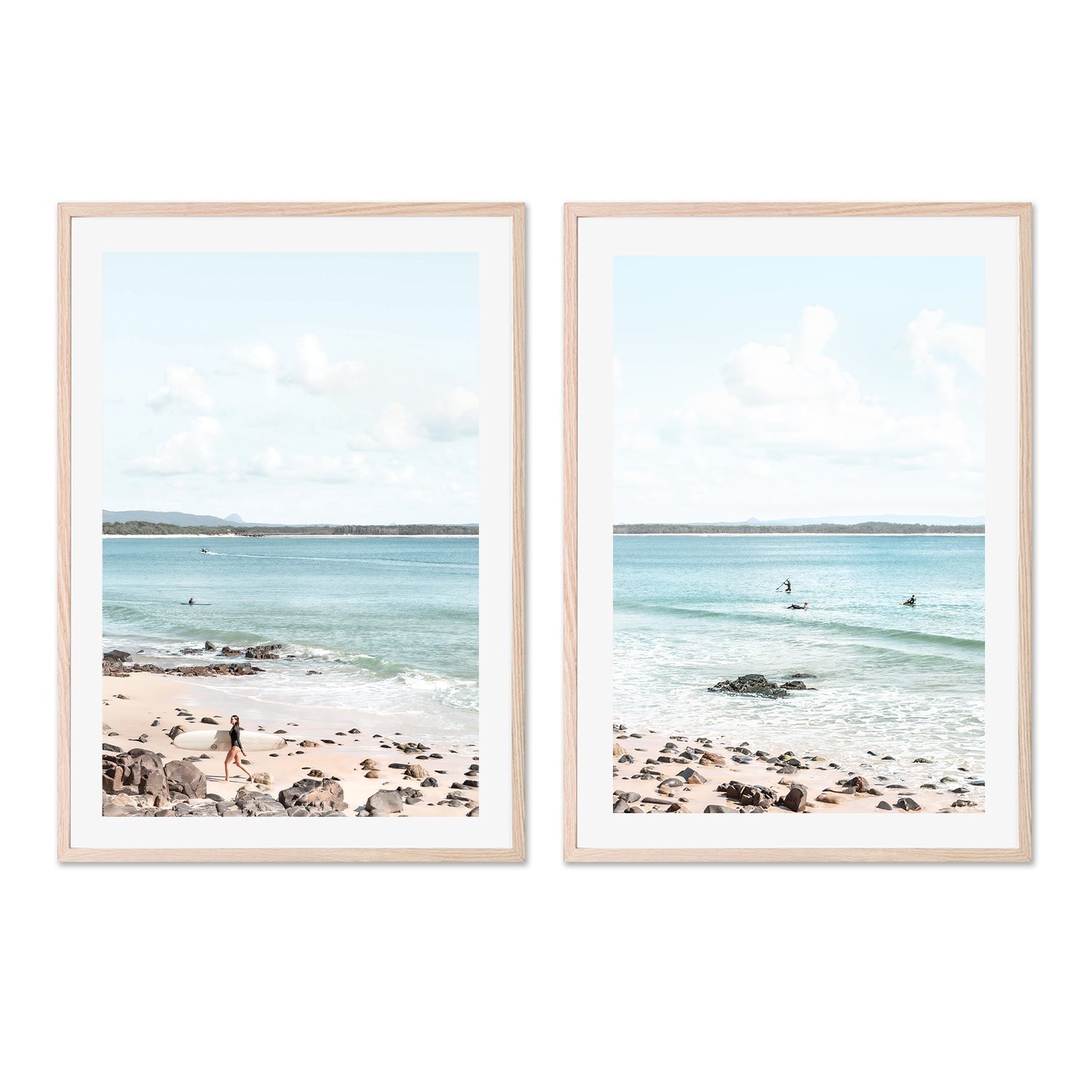 wall-art-print-canvas-poster-framed-Noosa Breeze And Paddle, Set Of 2 , By Tricia Brennan-GIOIA-WALL-ART