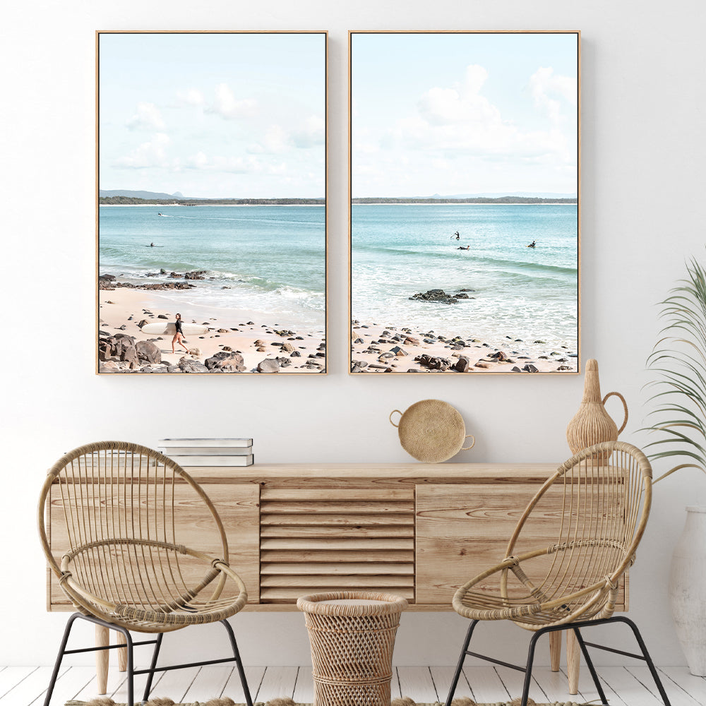 wall-art-print-canvas-poster-framed-Noosa Breeze And Paddle, Set Of 2 , By Tricia Brennan-GIOIA-WALL-ART