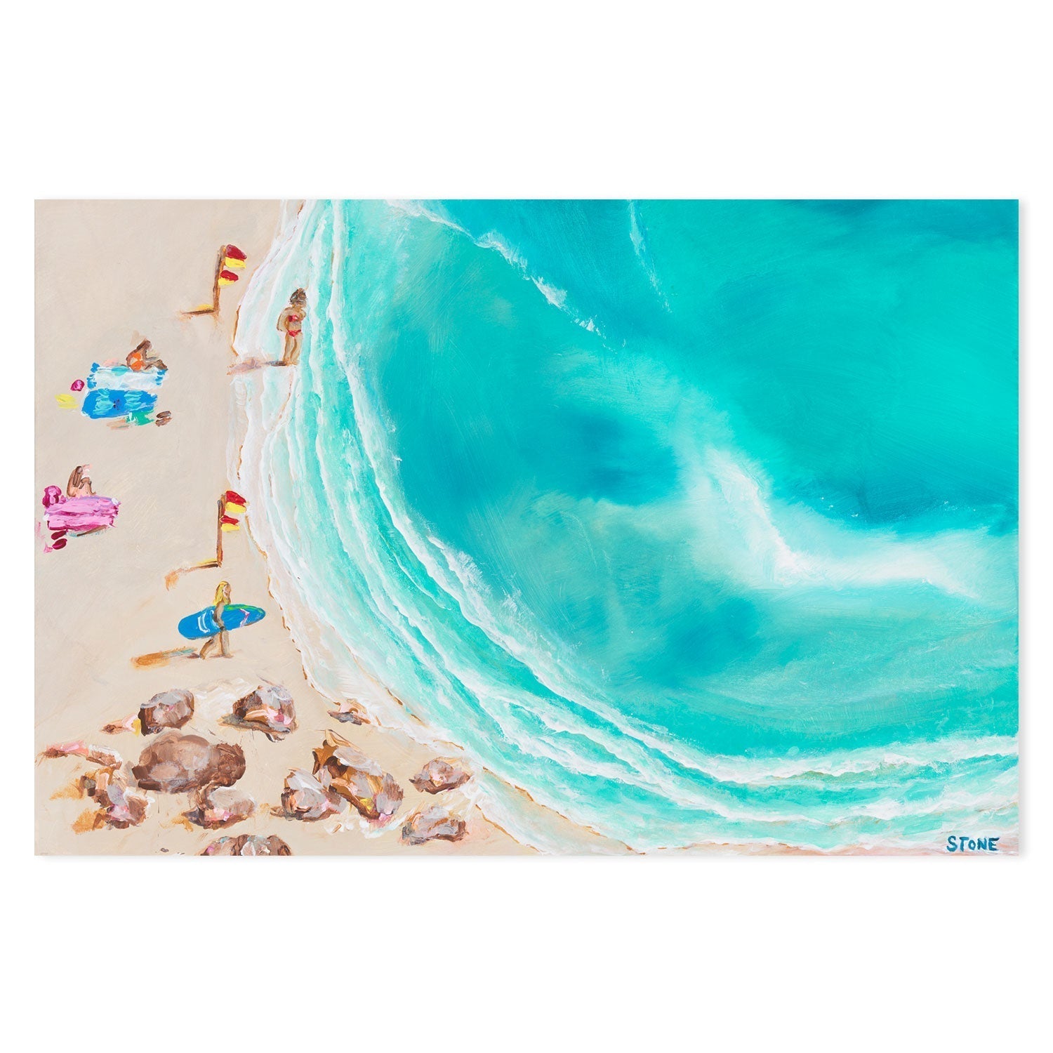 wall-art-print-canvas-poster-framed-Noosa Surf Beach, Style A , By Belinda Stone-GIOIA-WALL-ART